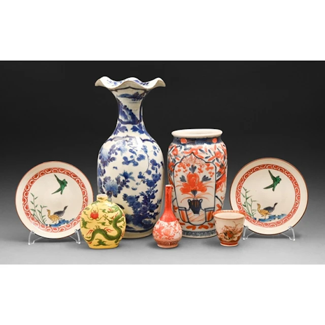 A Japanese Fukagawa Seiji yellow ground vase, Meiji, enamell...