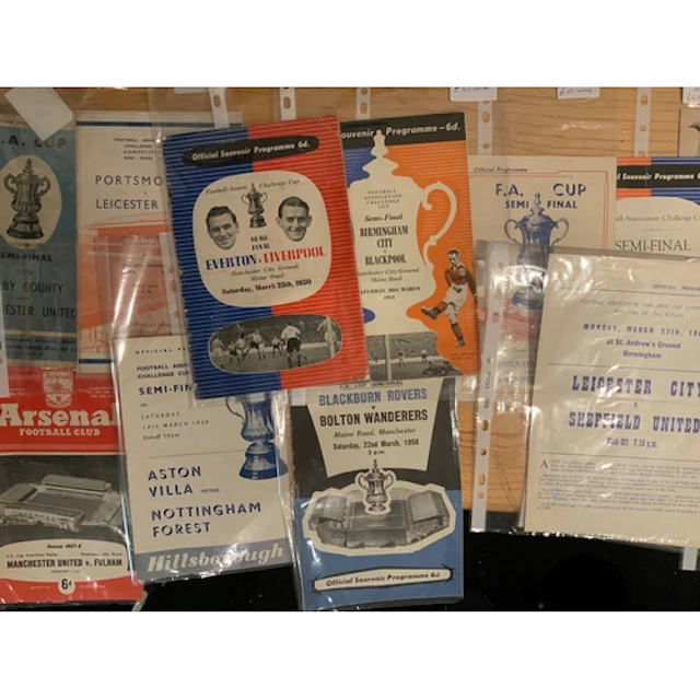 FA Cup Semi Final Football Programme Collection: incomplete ...
