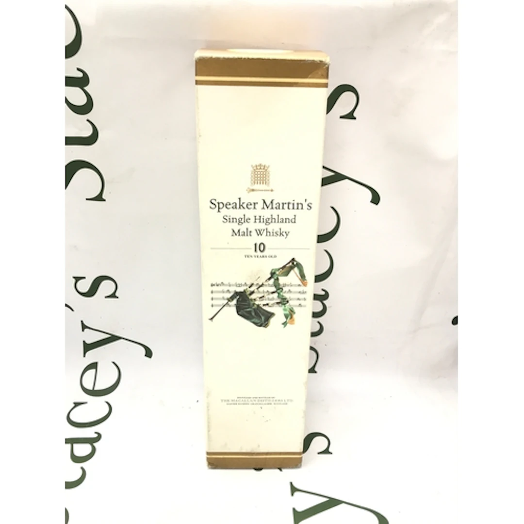 A vintage bottle of macallan single highland Matt " speaker ...