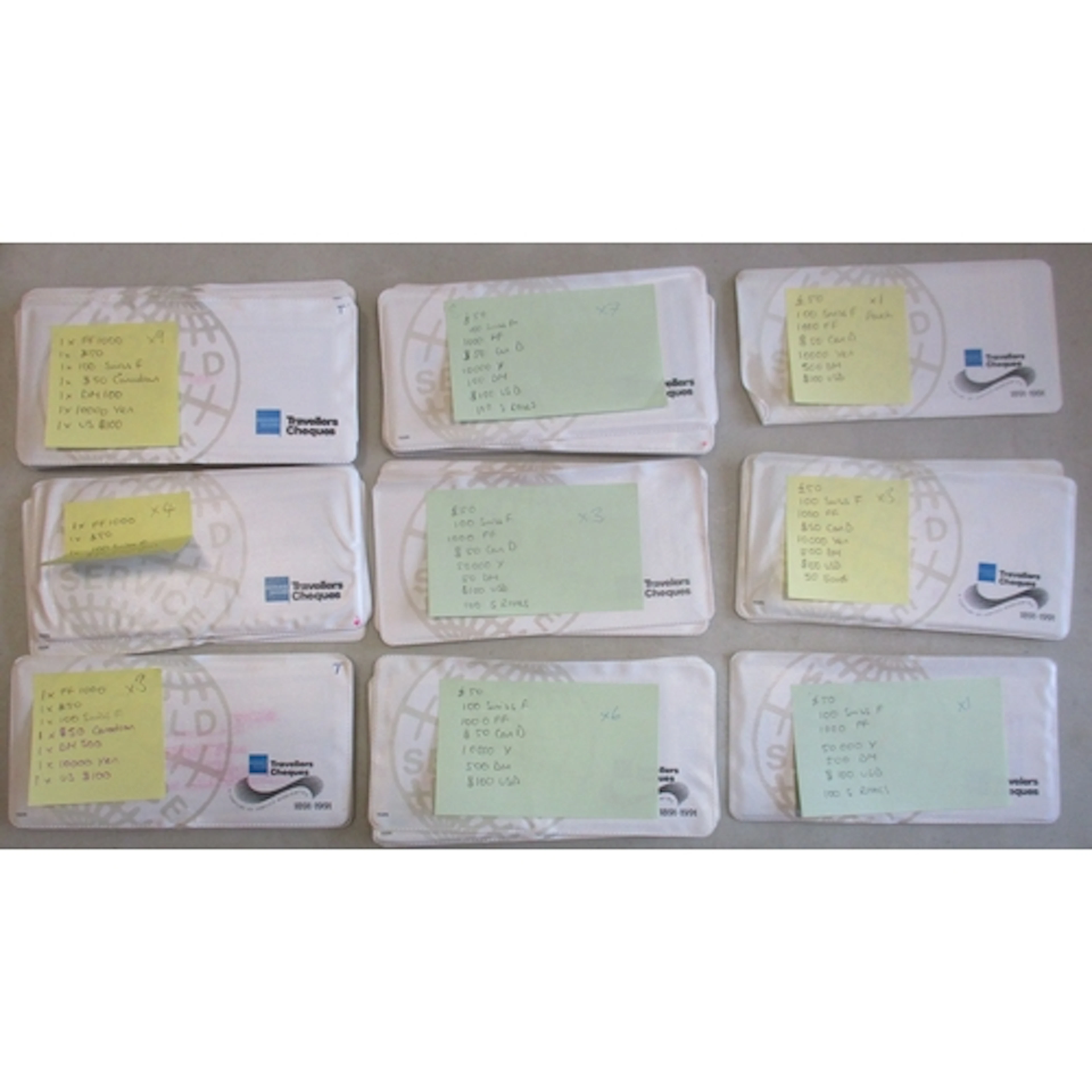 American Express. Collection of mixed Specimen sets of trave...