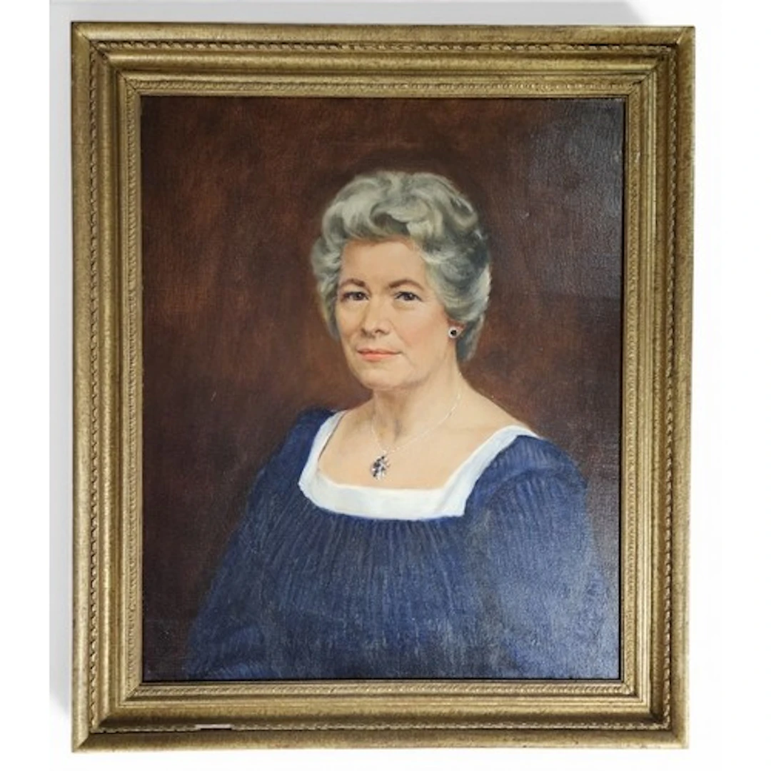 A large Oil on Canvas portrait of a Woman. No apparent signa...