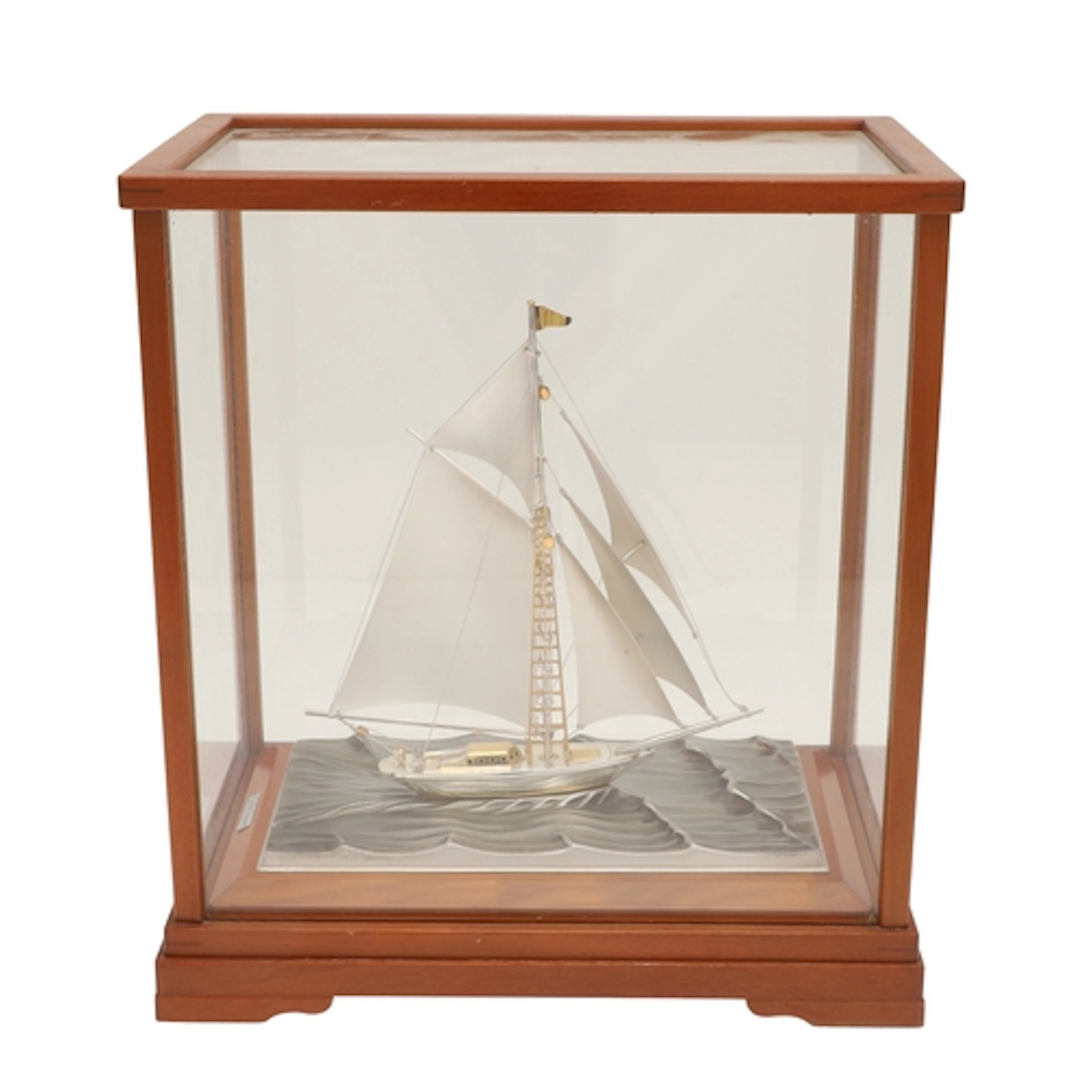 A CASED STERLING SILVER YACHT BY TAKEHIKO. TAKEHIKO; A sterl...
