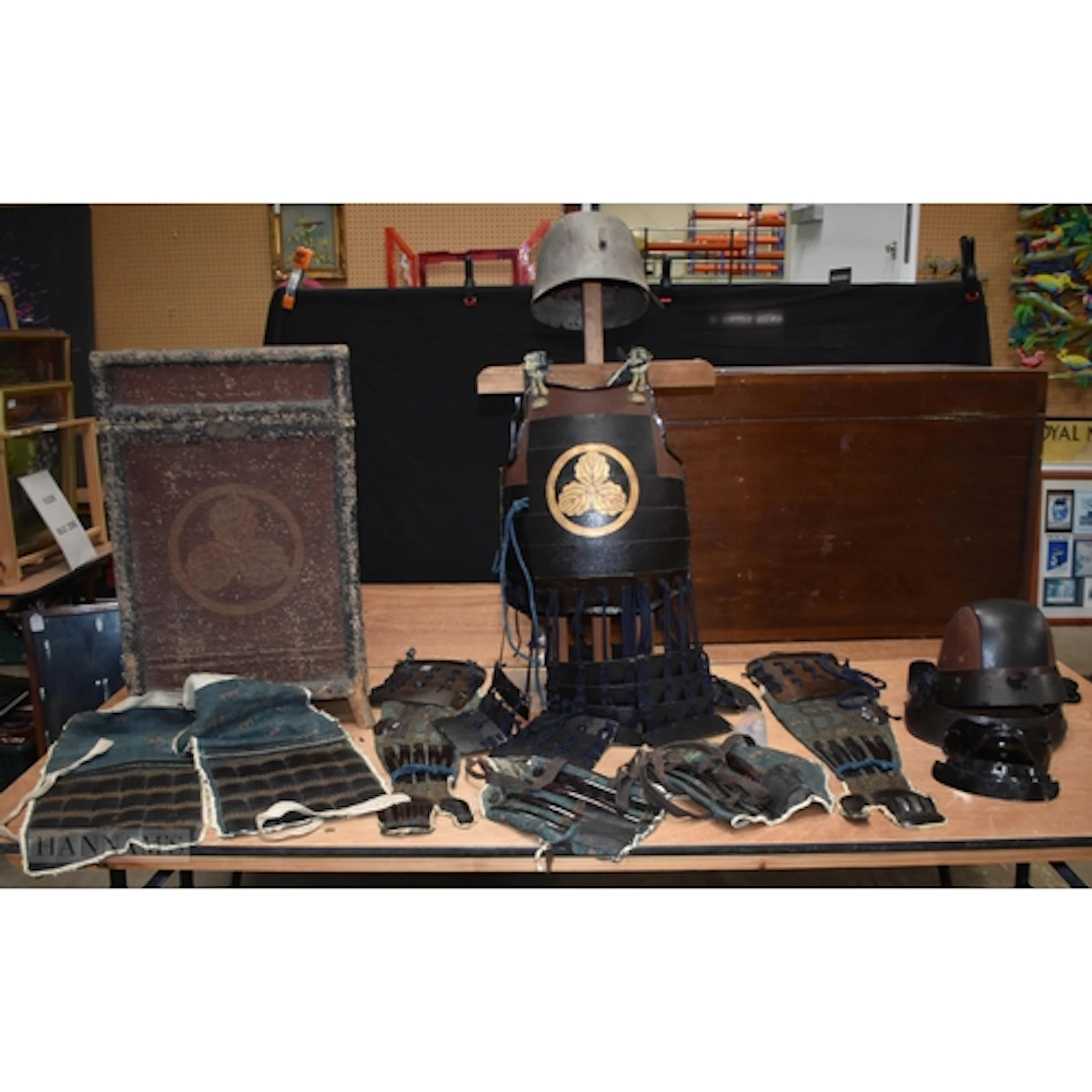 An antique Japanese Samurai set of armour (Qty)