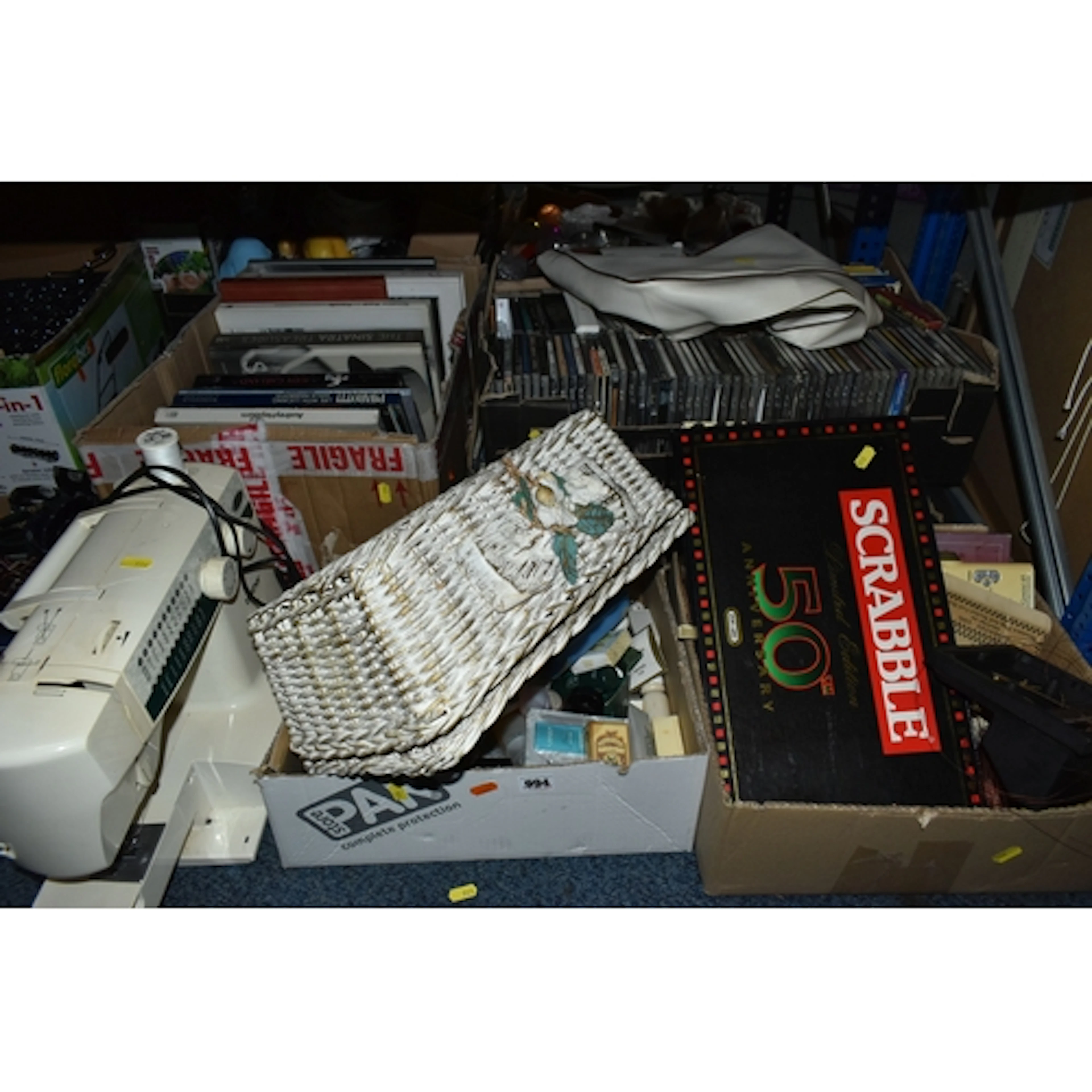 FIVE BOXES AND LOOSE OF GENERAL HOUSEHOLD ITEMS to include t...