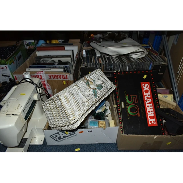 FIVE BOXES AND LOOSE OF GENERAL HOUSEHOLD ITEMS to include t...