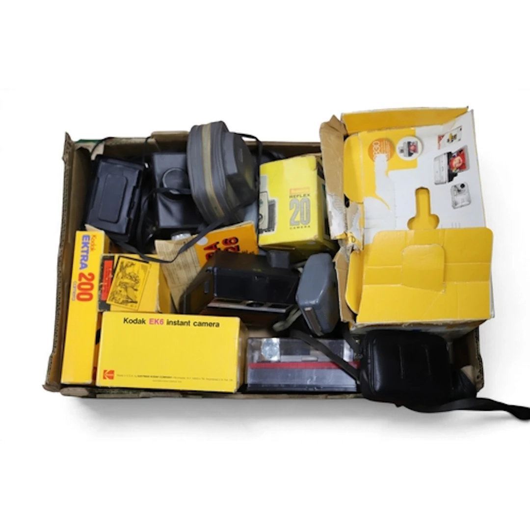A large collection of Kodak Cameras and equipment to include...
