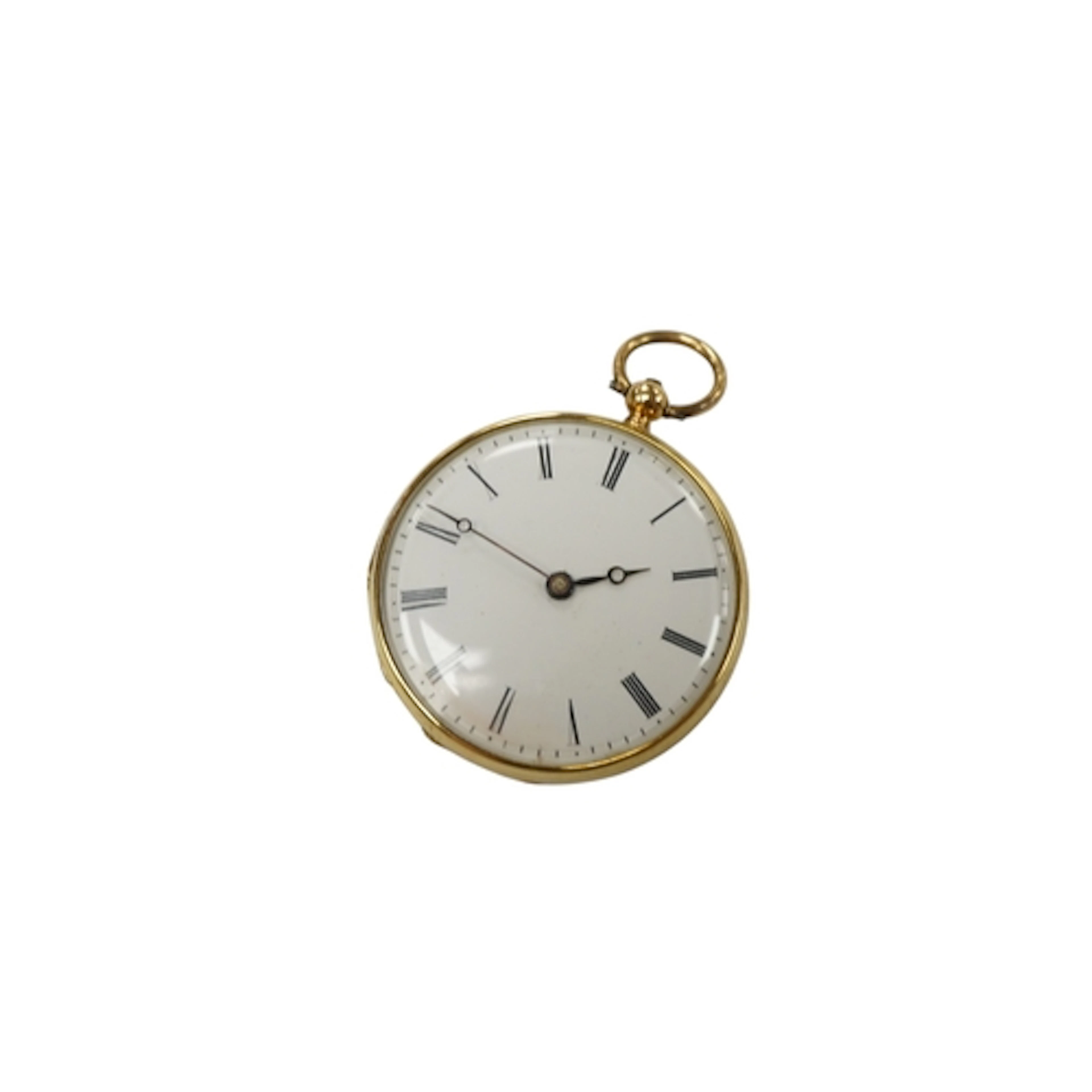 A late 19th/early 20th century continental 18k open faced ke...
