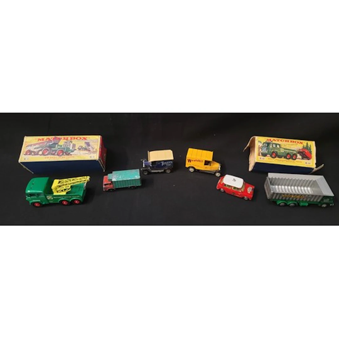 SELECTION OF DIE CAST TOY VEHICLES comprising a boxed Matchb...