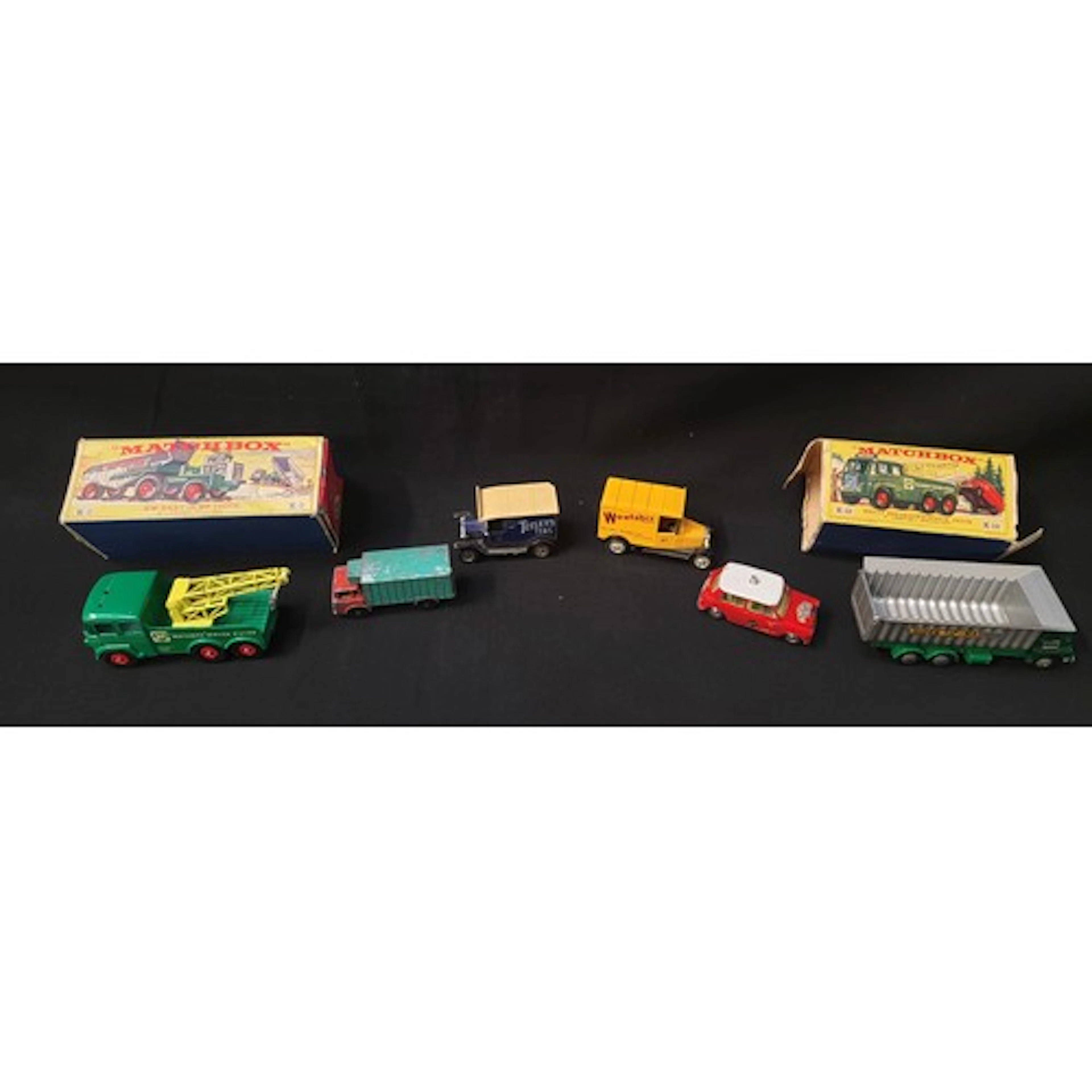 SELECTION OF DIE CAST TOY VEHICLES comprising a boxed Matchb...