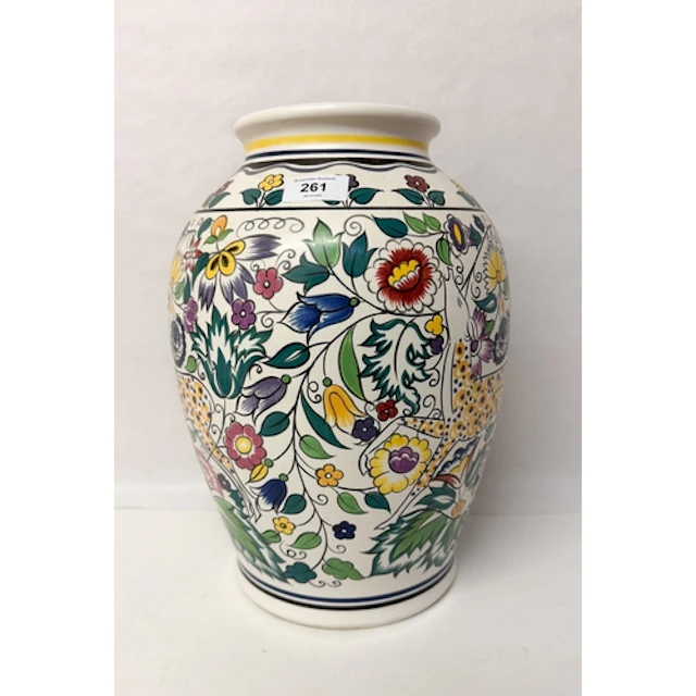 A large Poole Pottery vase decorated in the Persian Deer pat...