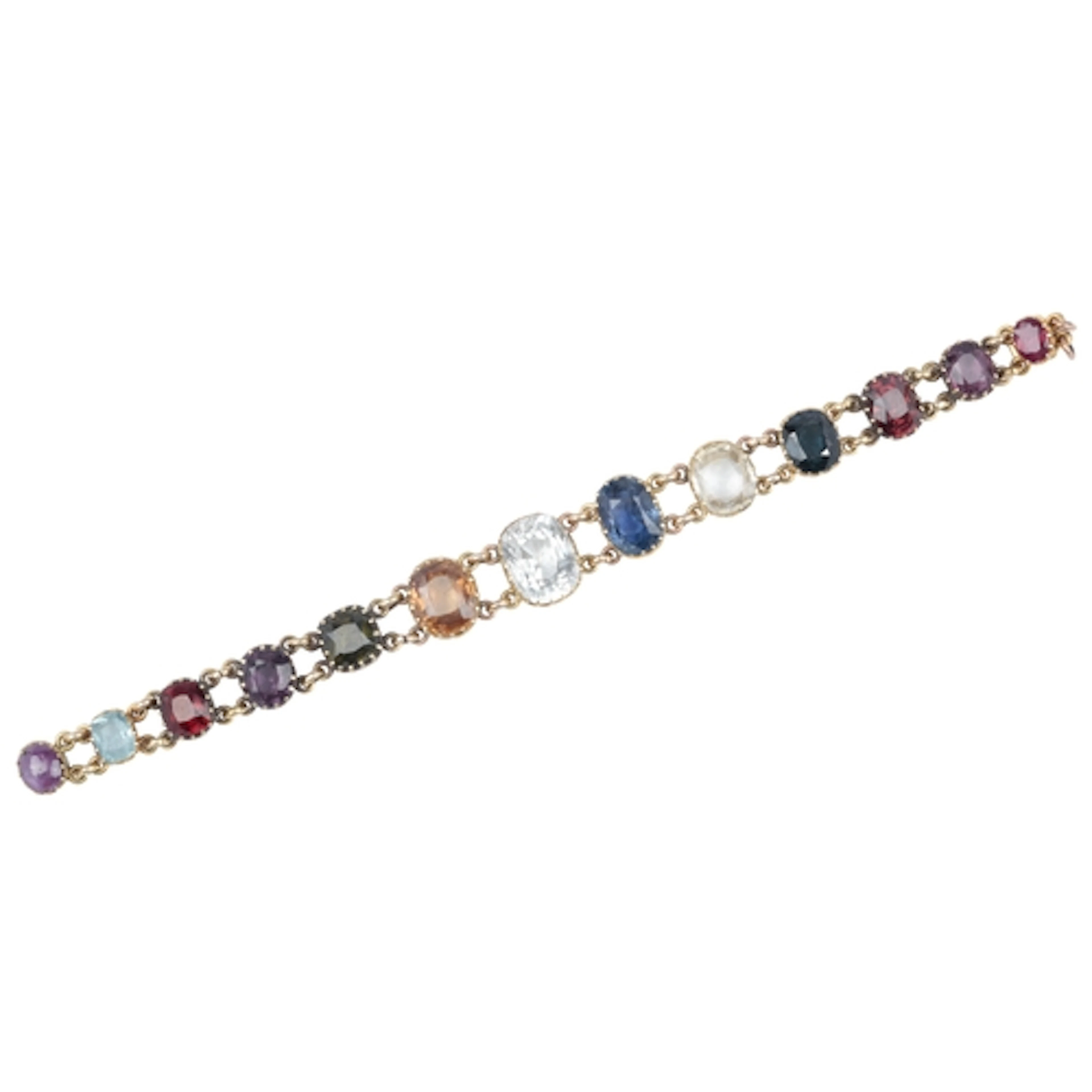 An impressive Victorian multi-gem bracelet, late 19th centur...