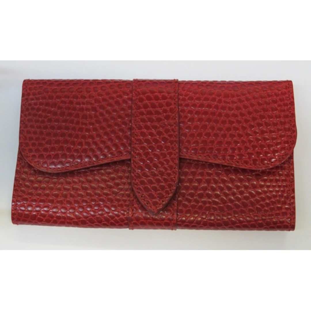 Smythson of Bond Street red leather makeup brush holder