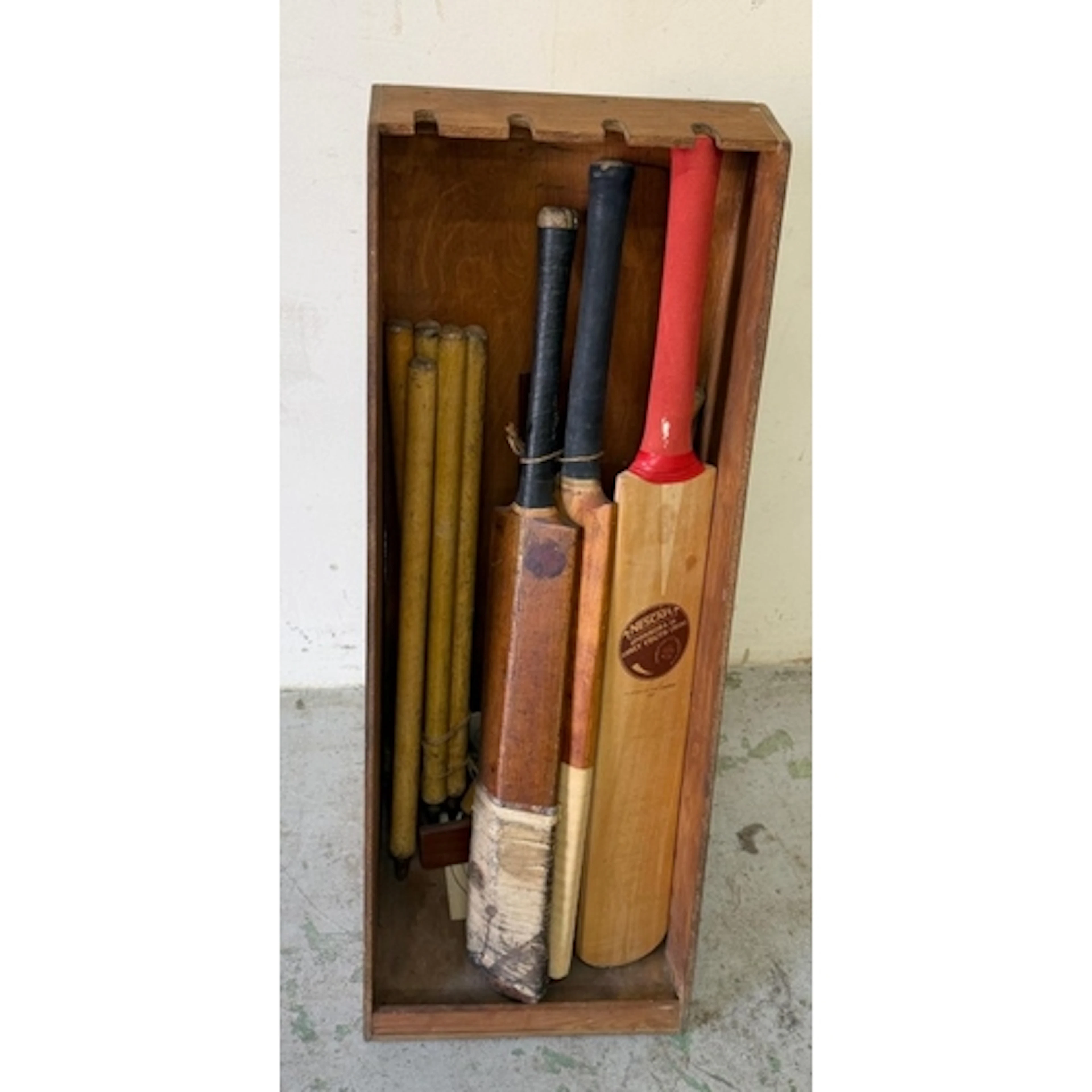 A selection of vintage cricket items consisting of cricket b...