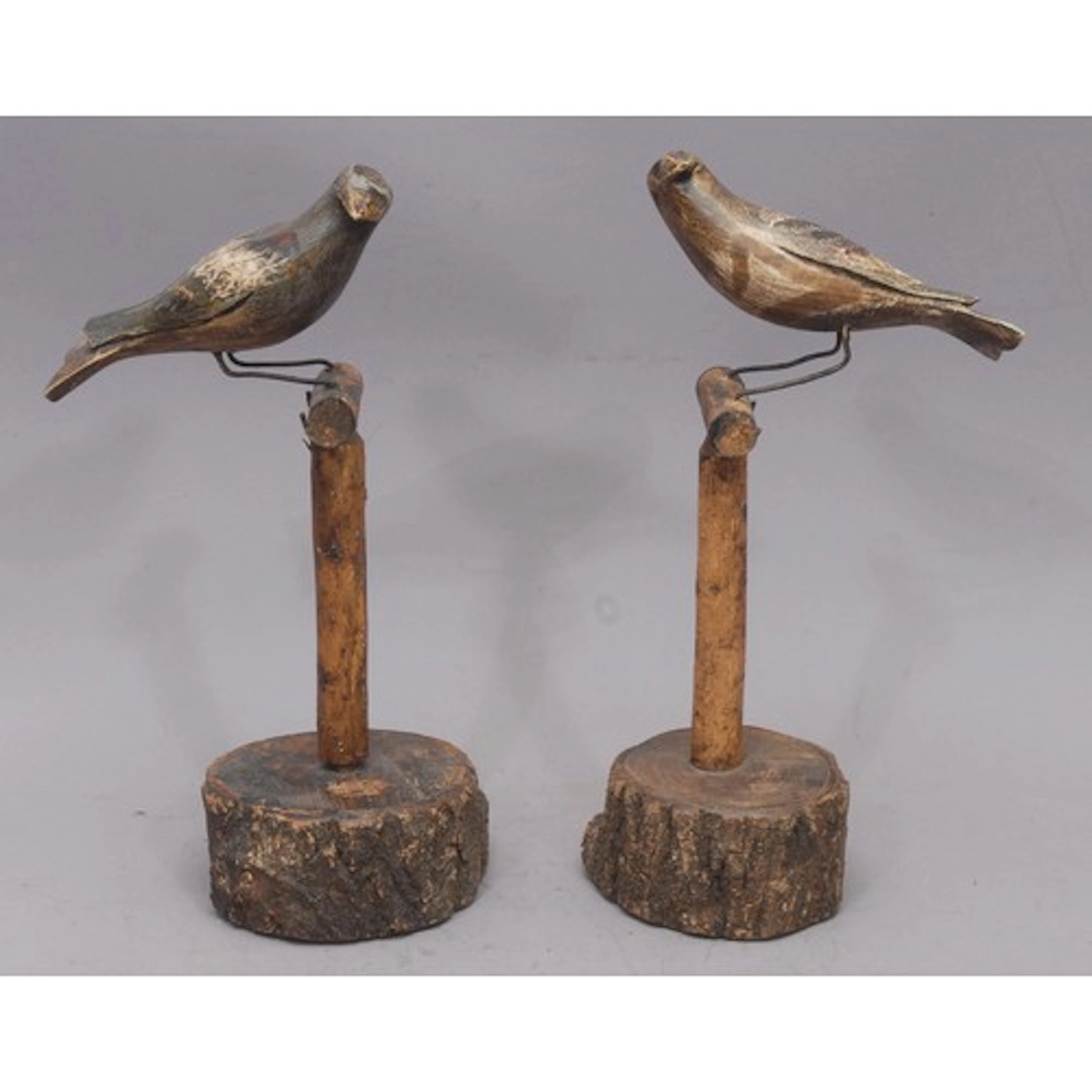 Folk Art - a pair of French provincial softwood carvings, bi...