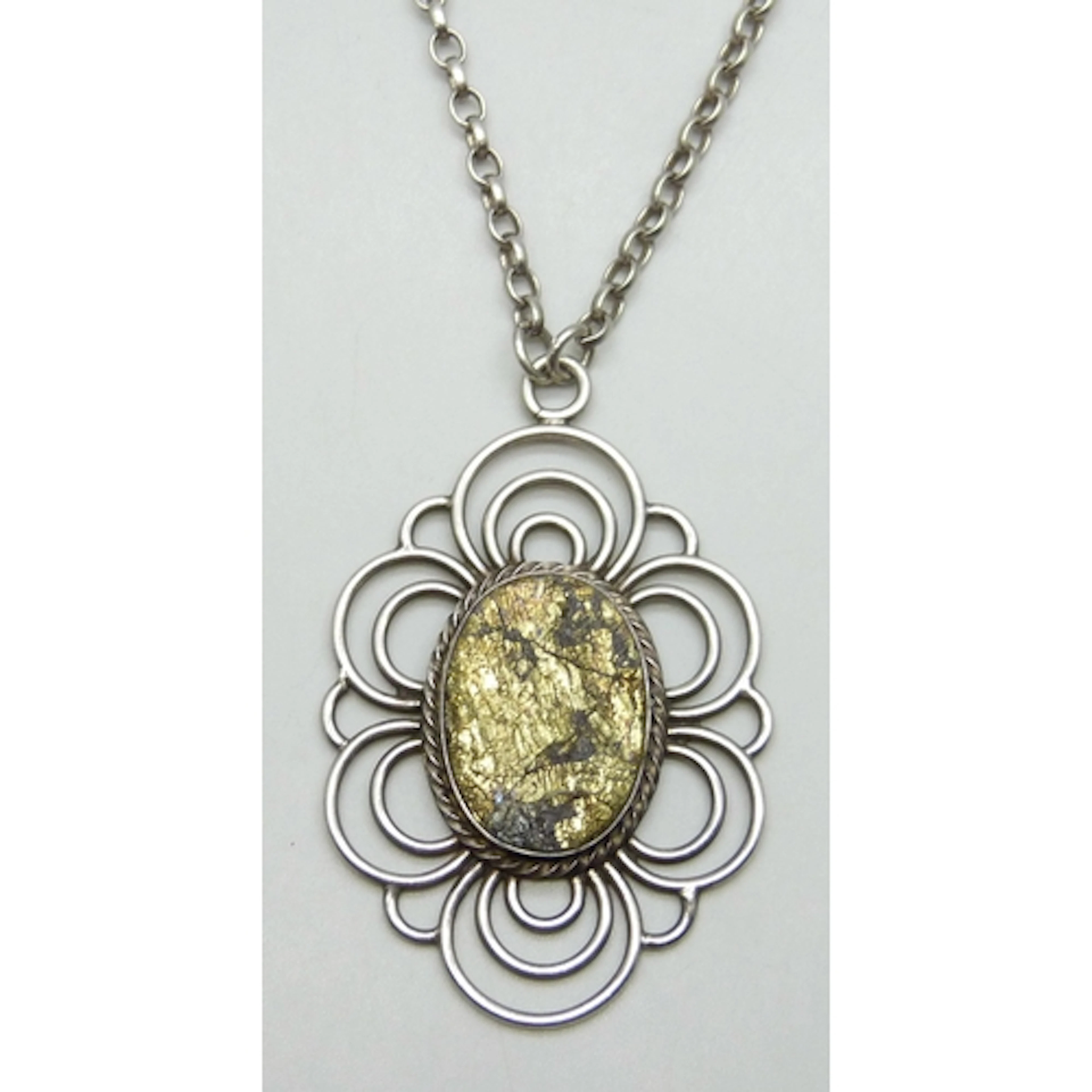 Robert Welch, a 1970s silver and possibly pyrite Modernist d...