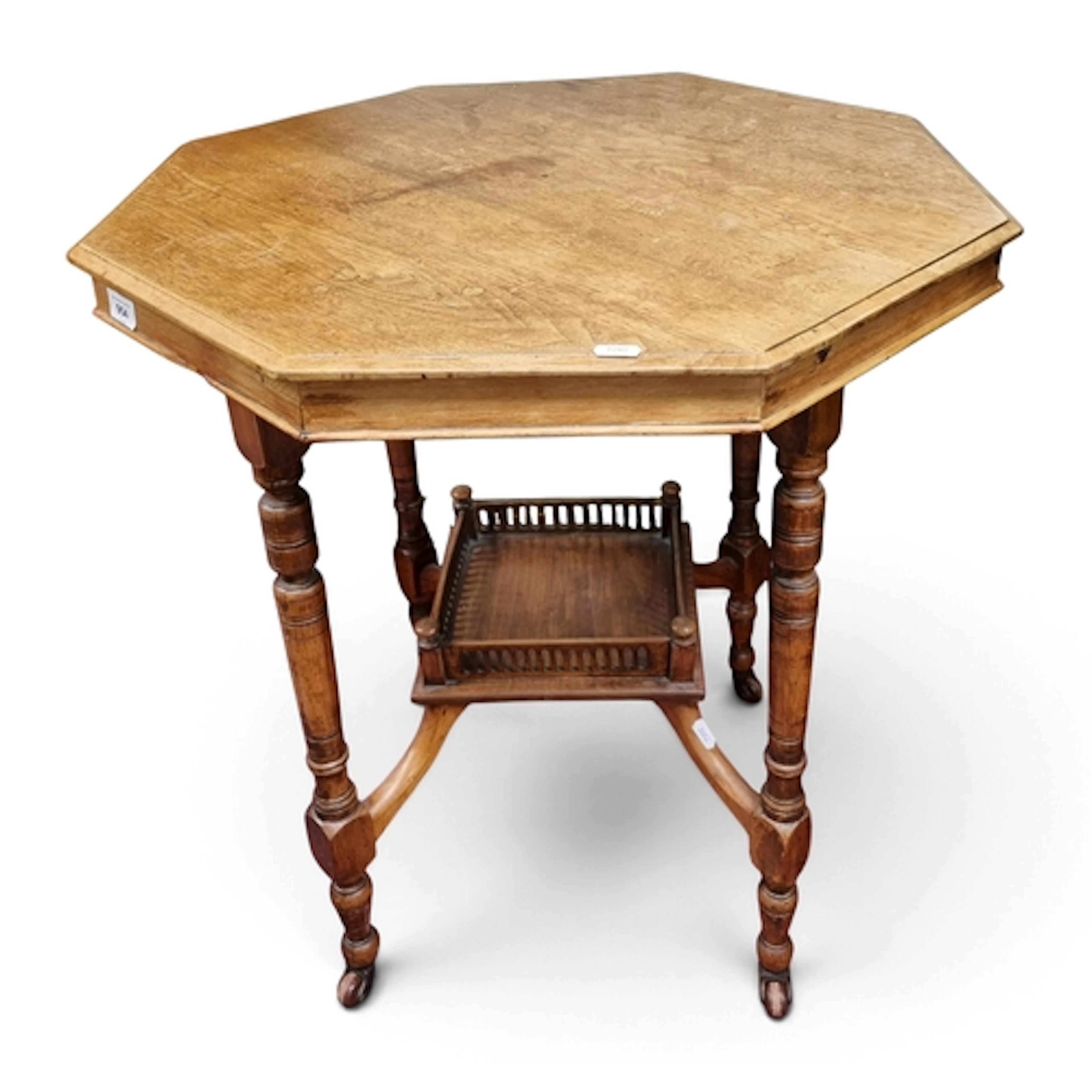 A good 19th Century Walnut Centre Table with gallery base on...