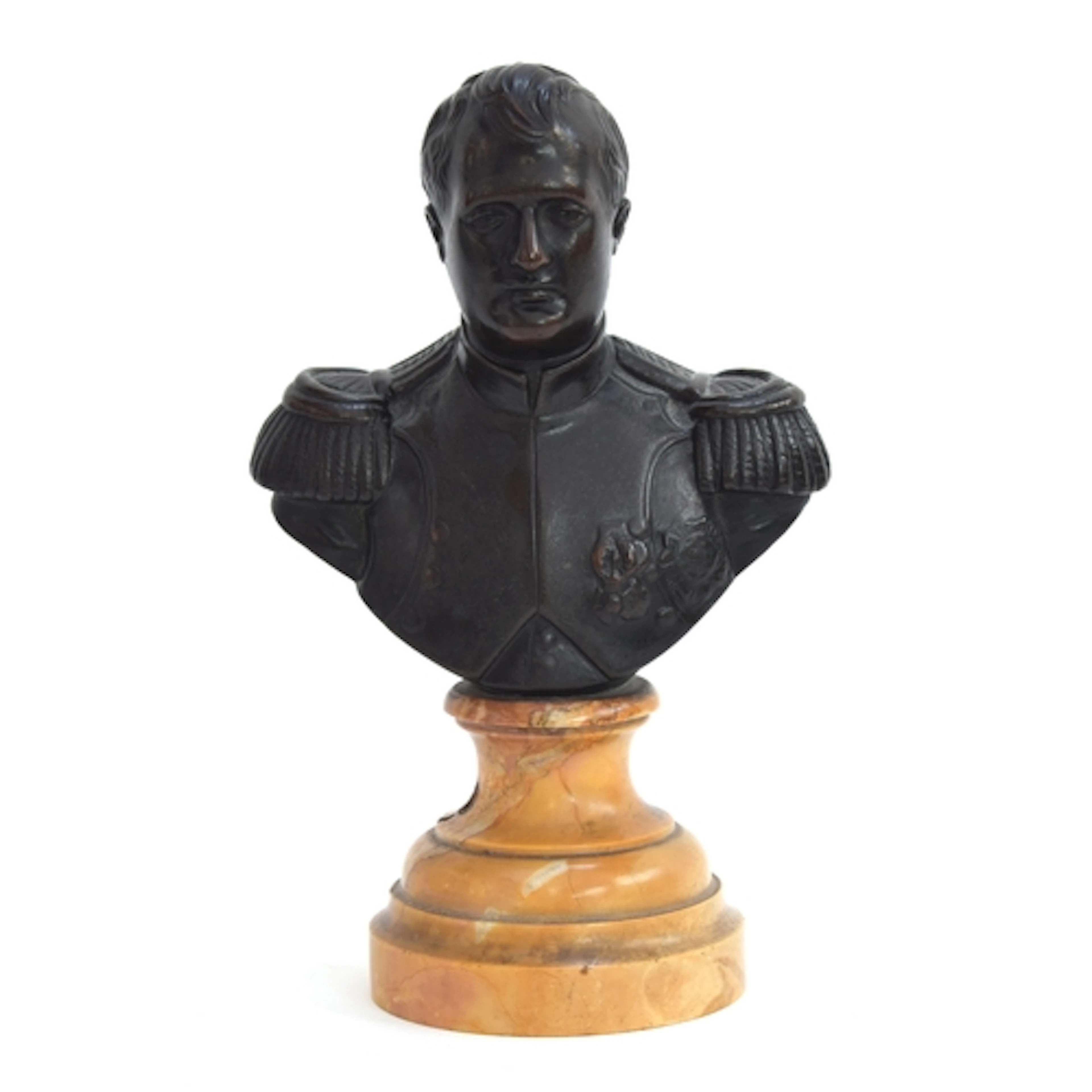 A late 19th/early 20th century French bronze bust of Napoleo...