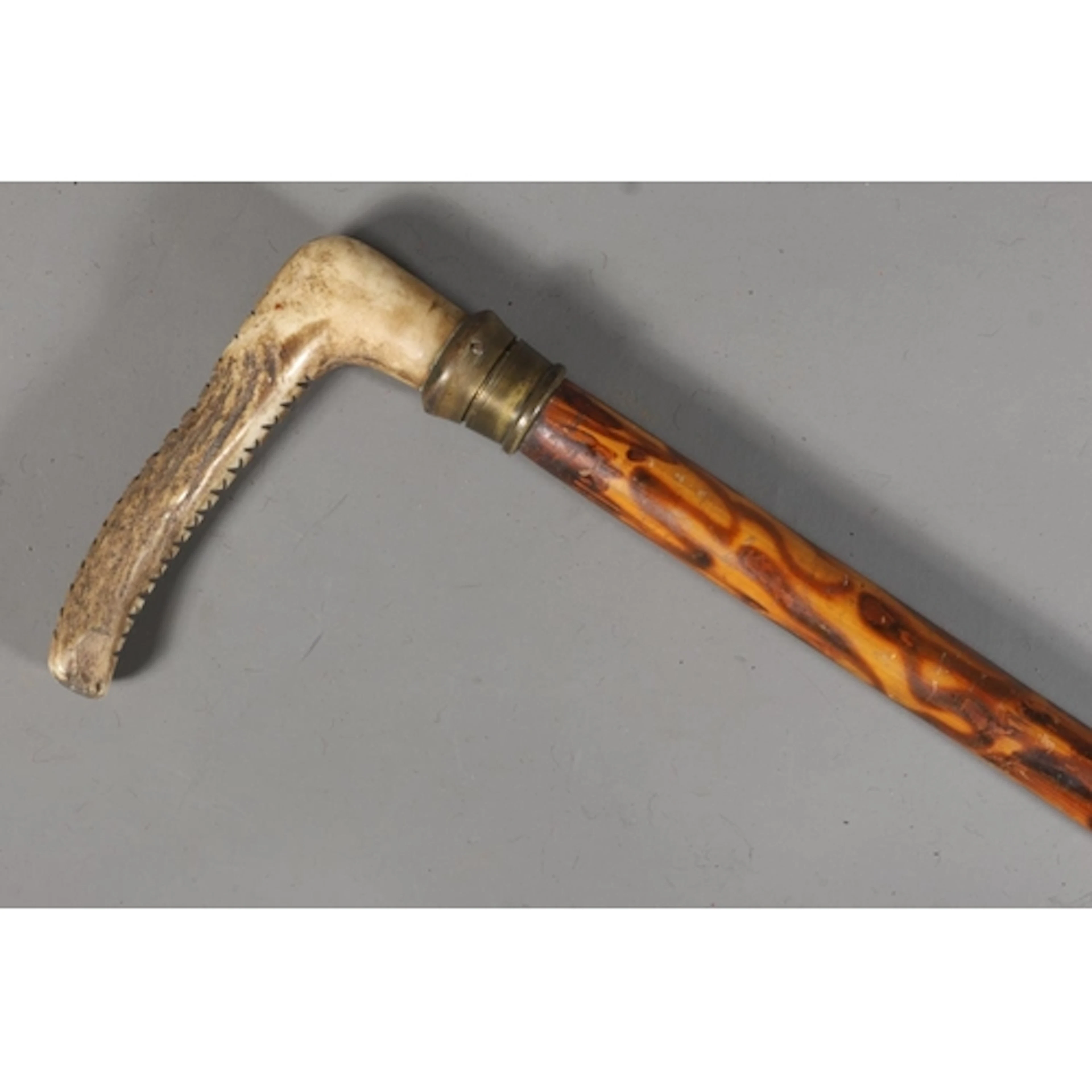 Antique sword stick walking stick, the blade stamped 'SOLING...