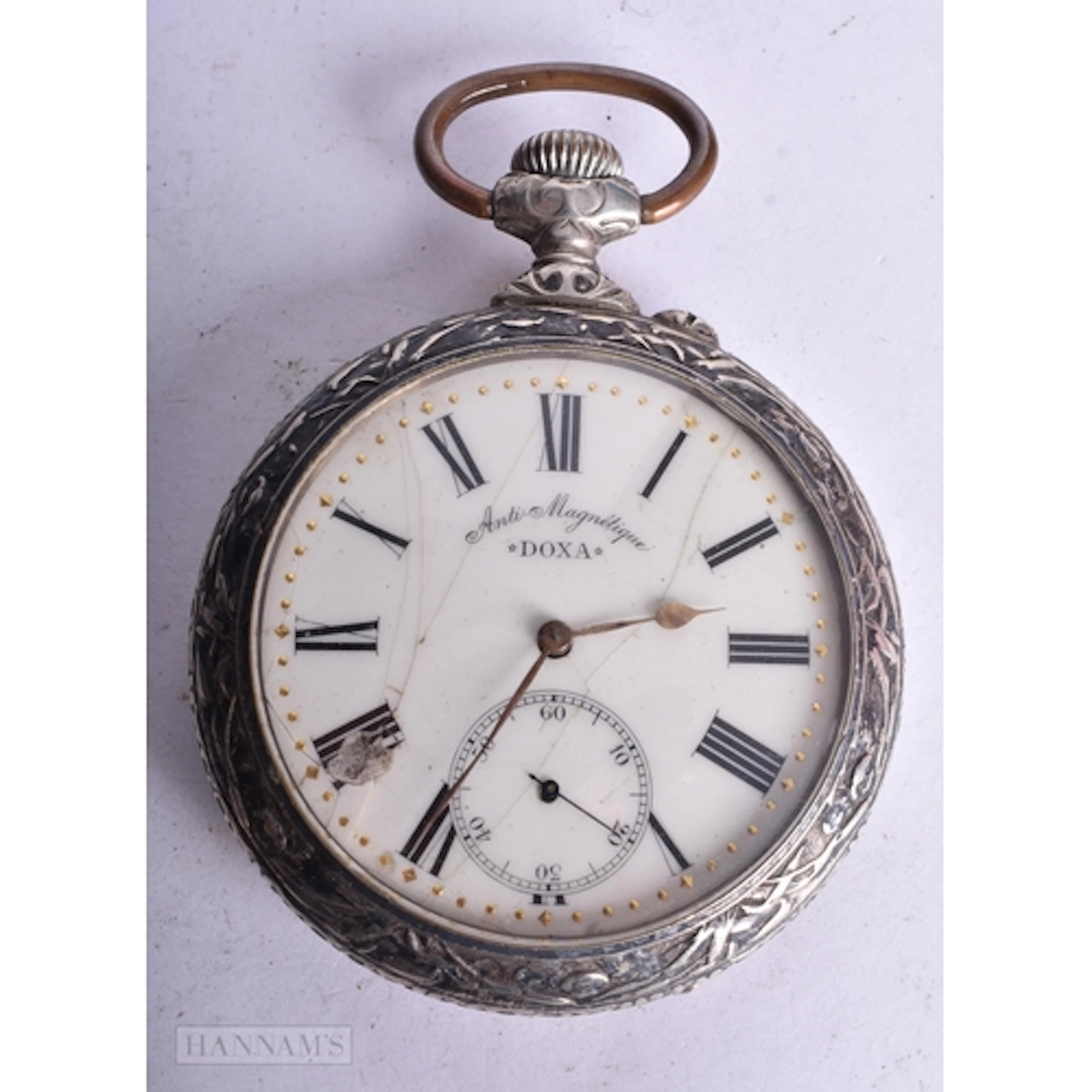 Doxa Jumbo Pocket Watch Hand-Wind SPARES/REPAIRS. 5 cm wide.