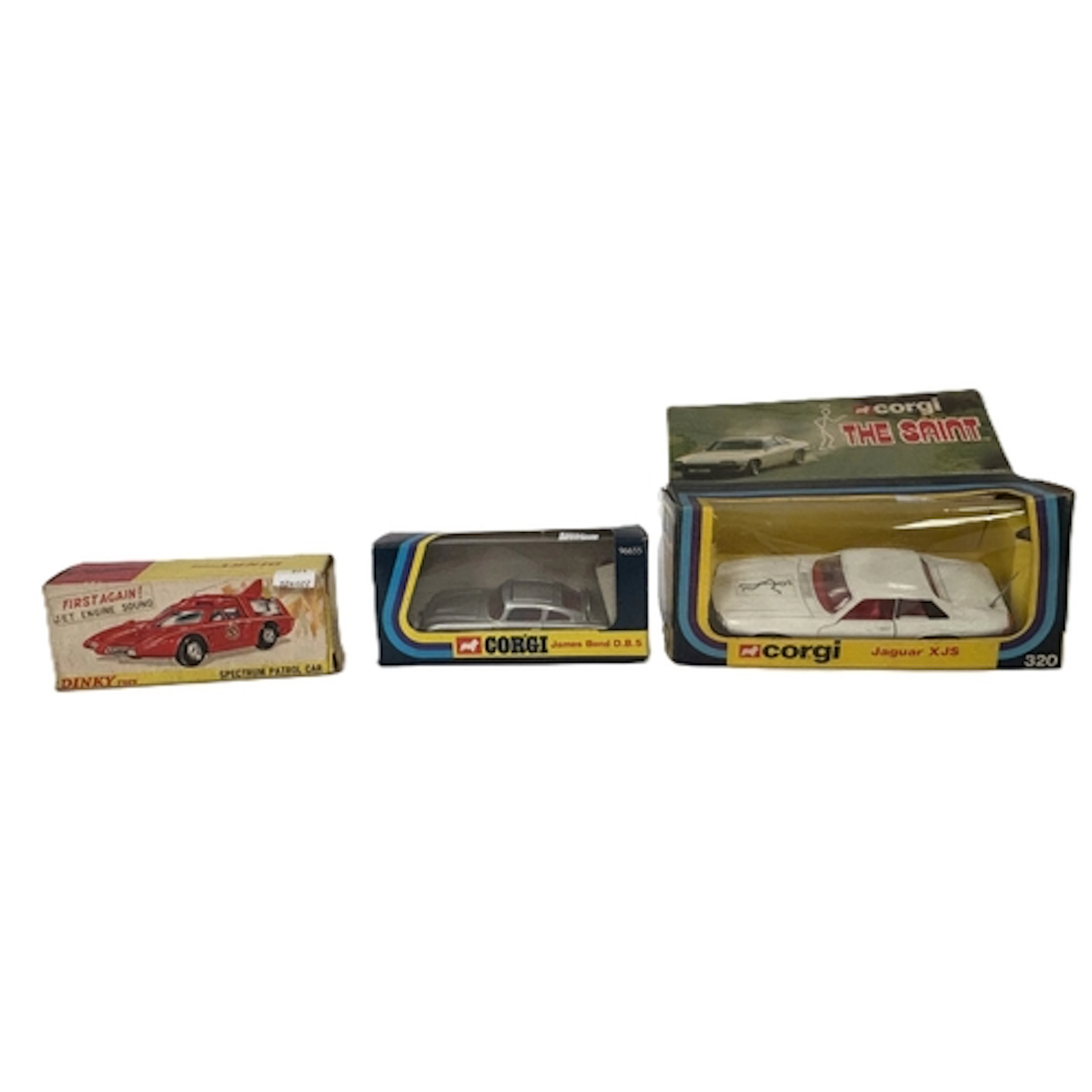 Dinky Toys 103 Spectrum Patrol Car boxed, Corgi The Saint 32...