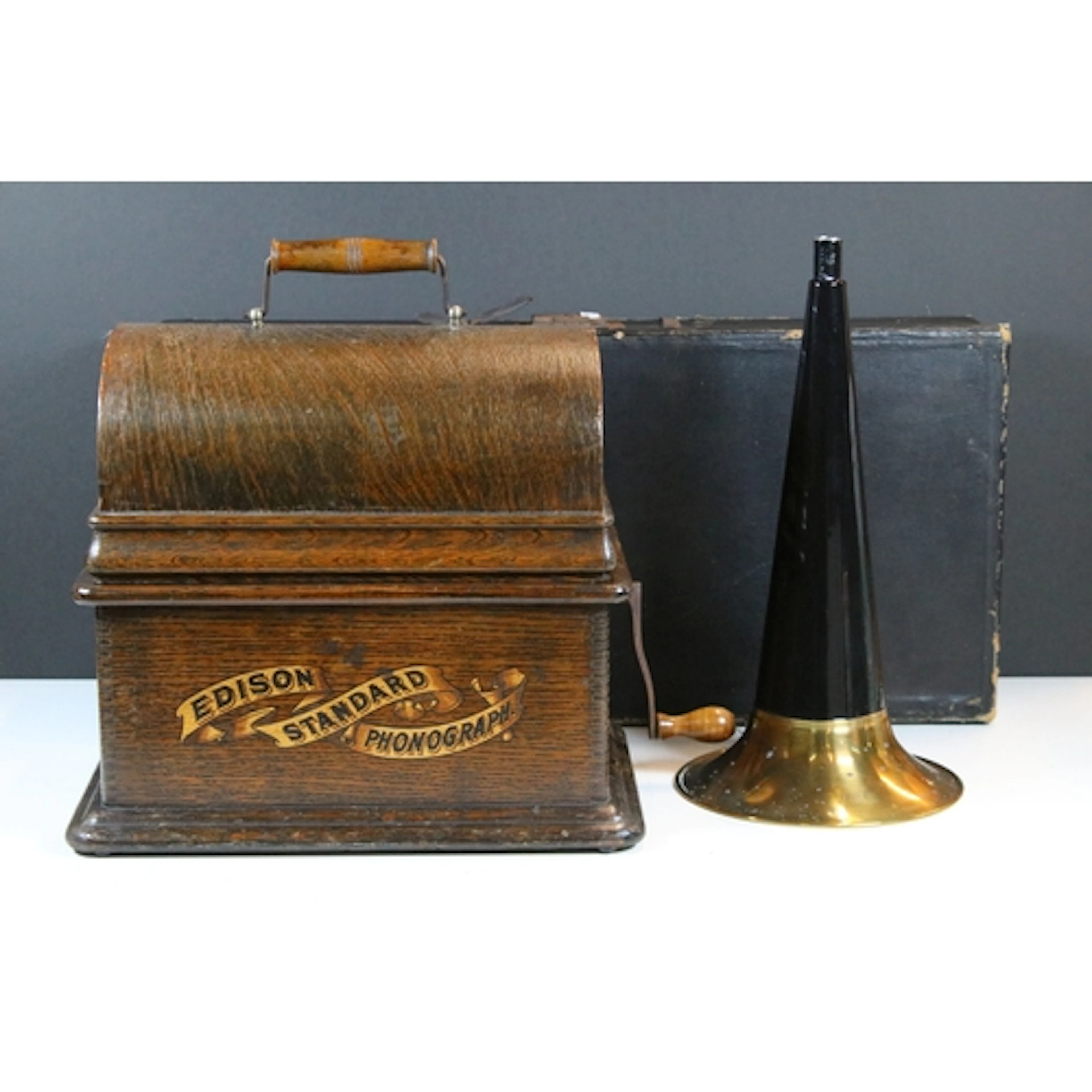 Edison Standard Phonograph, within oak case, serial number S...