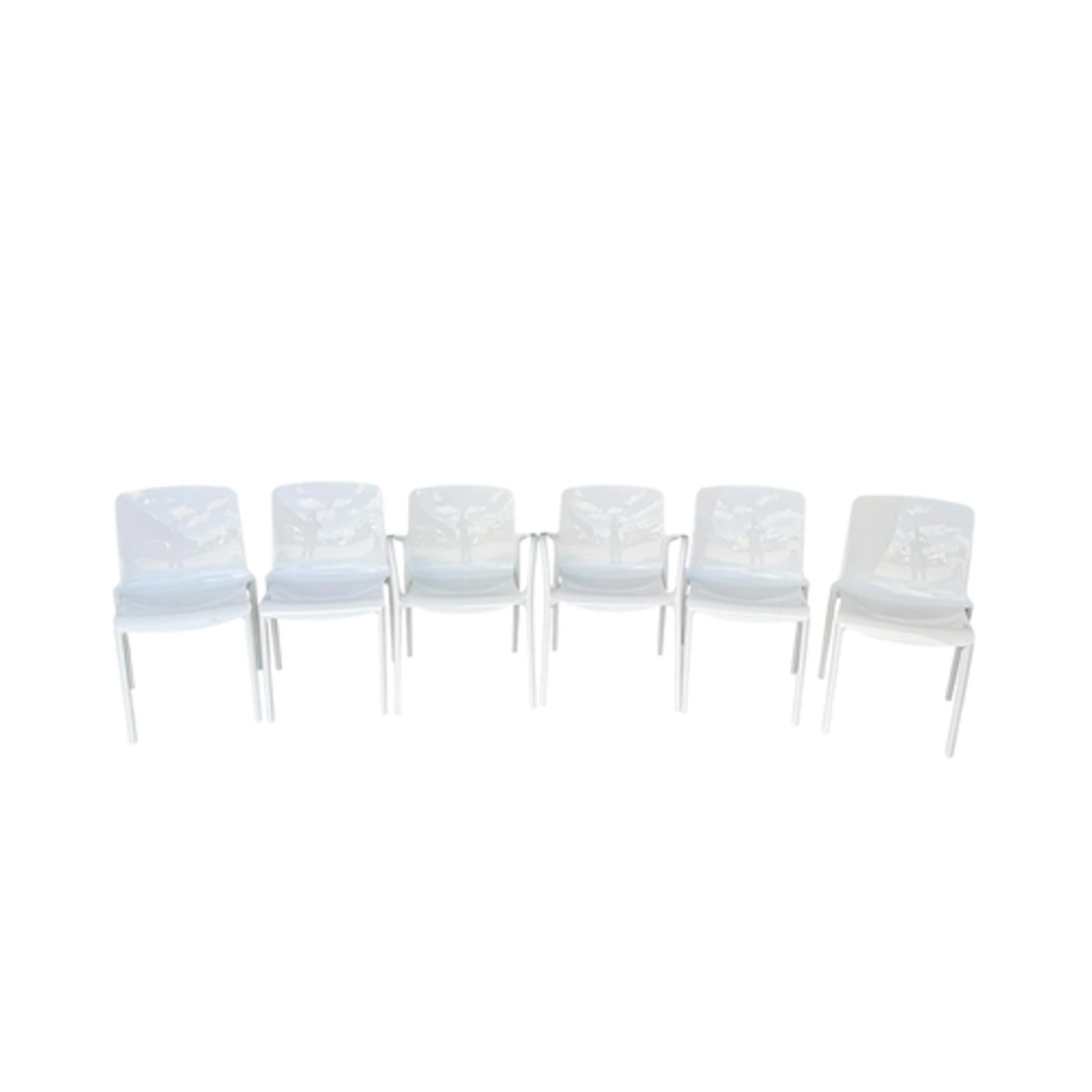 A set of six 'Casprini Tiffany' by Marcello Ziliani white st...