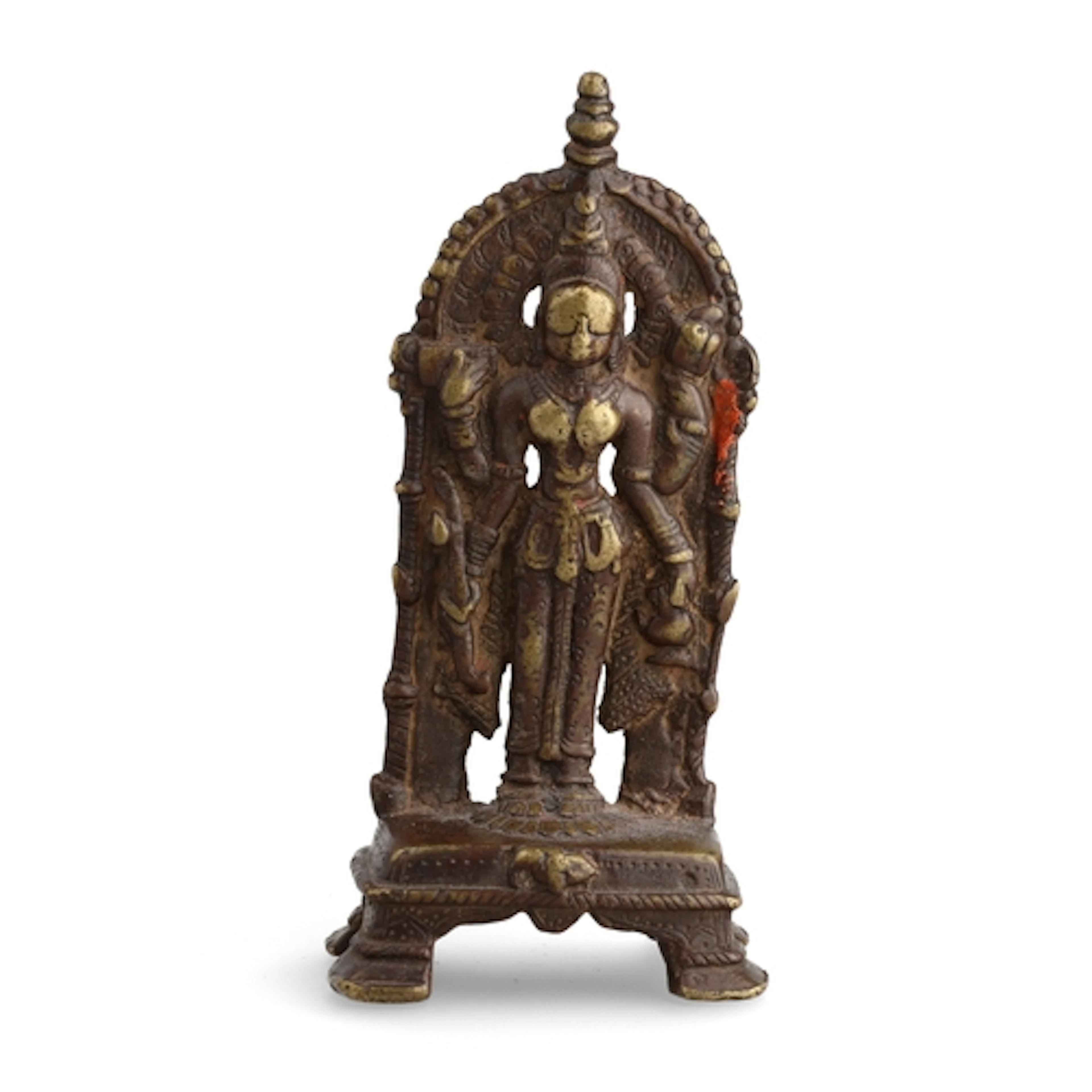 AN INTERESTING CHINESE OR NEPALESE BRONZE BUDDHA 11cm H...