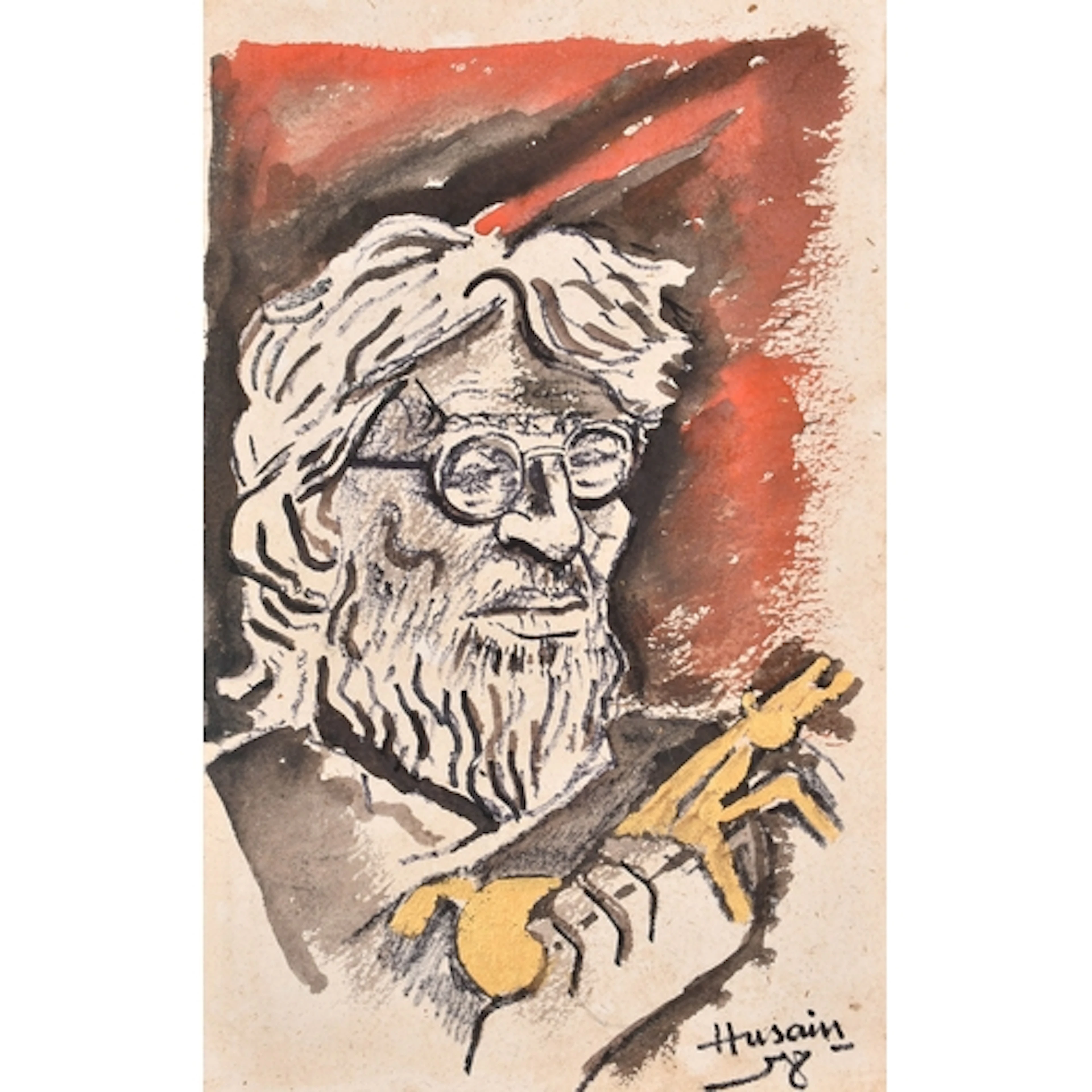 Attributed to Maqbool Fida Husain (1915-2011) Indian. Self P...
