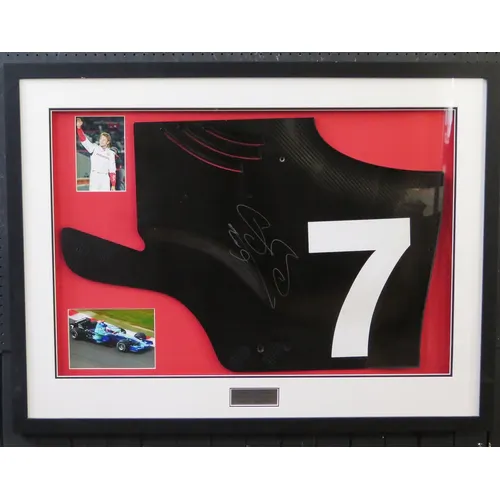 Jenson Button, Formula 1 ; signed rear wing end plate with N...