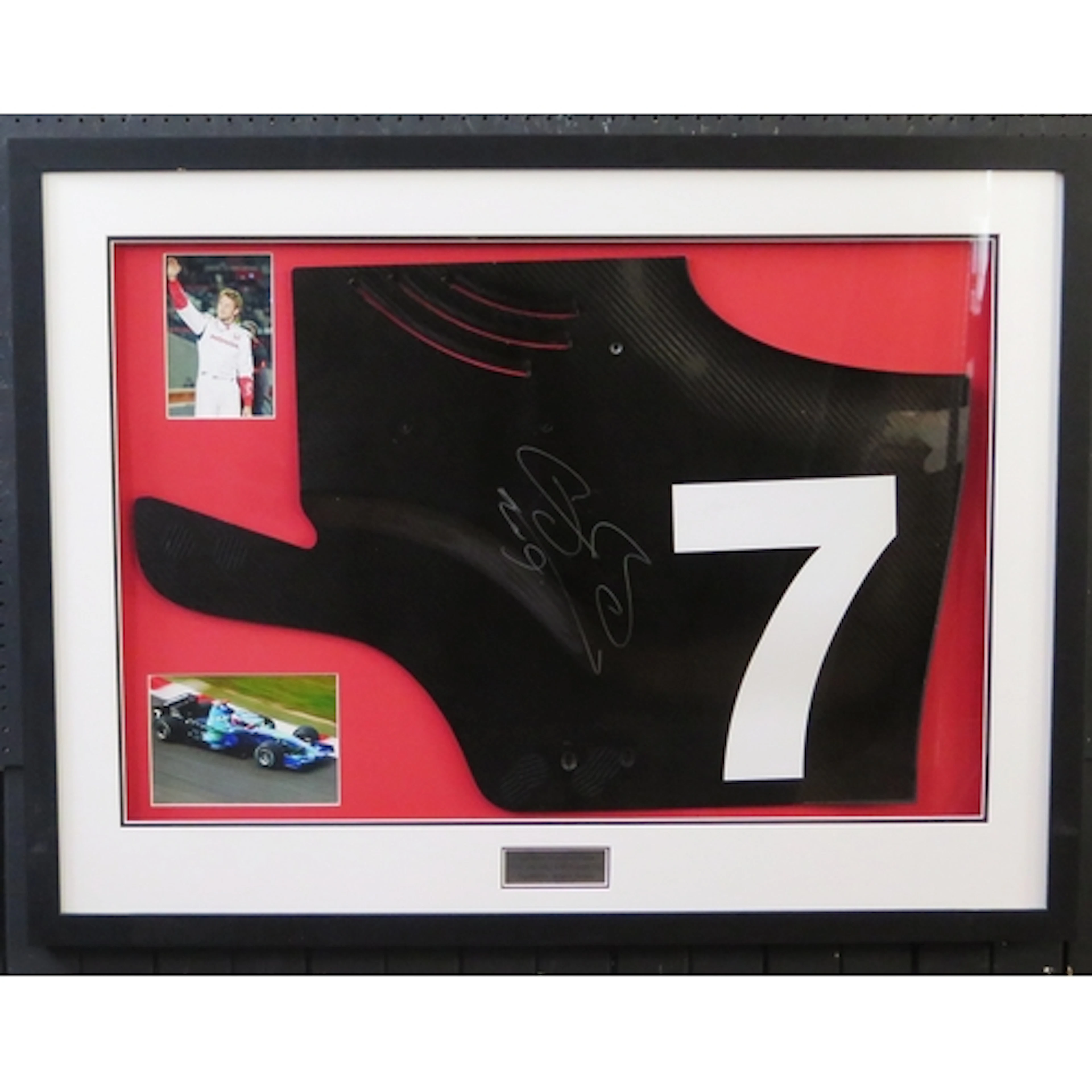 Jenson Button, Formula 1 ; signed rear wing end plate with N...