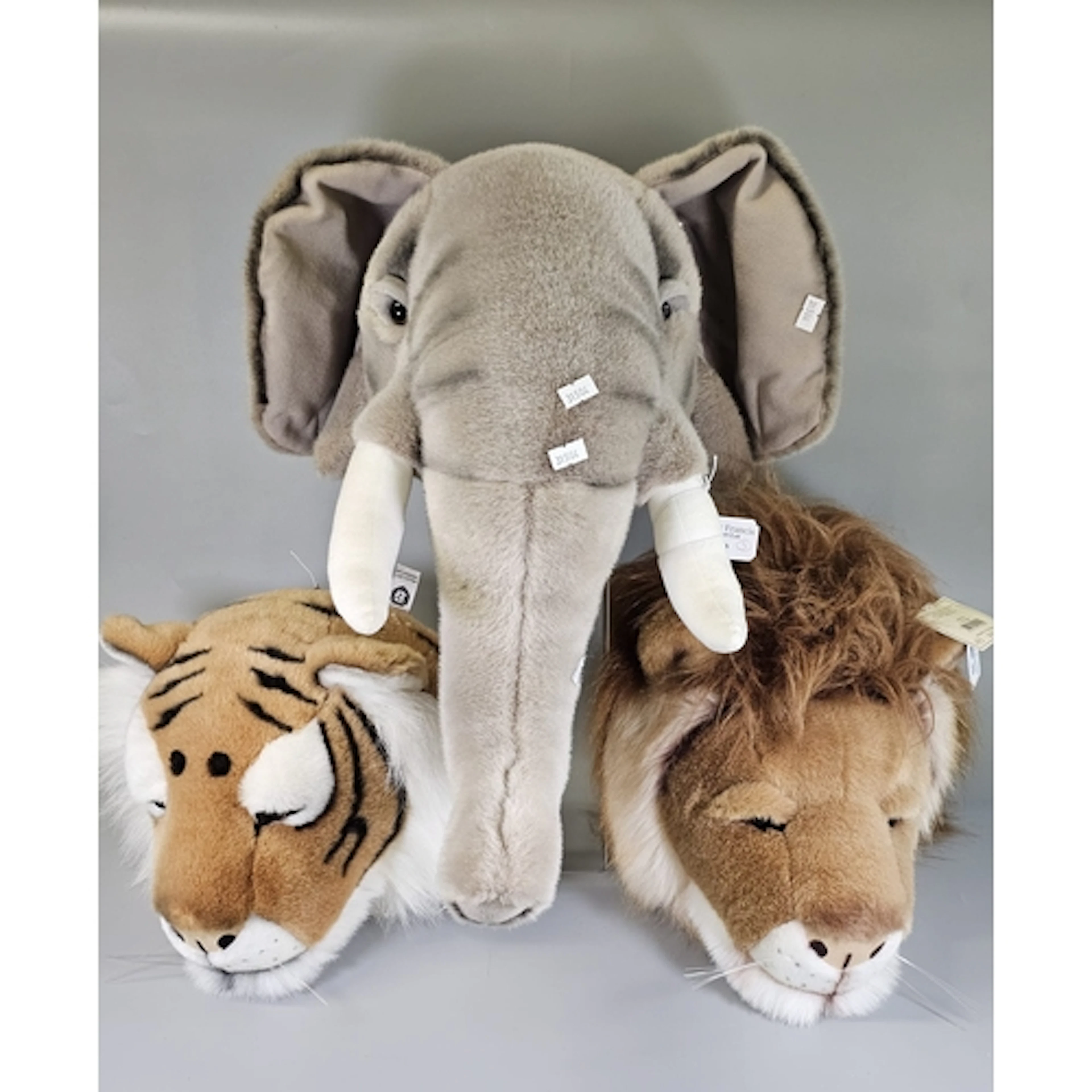 The Bibib & Co, Number One Collection soft toy animal heads ...