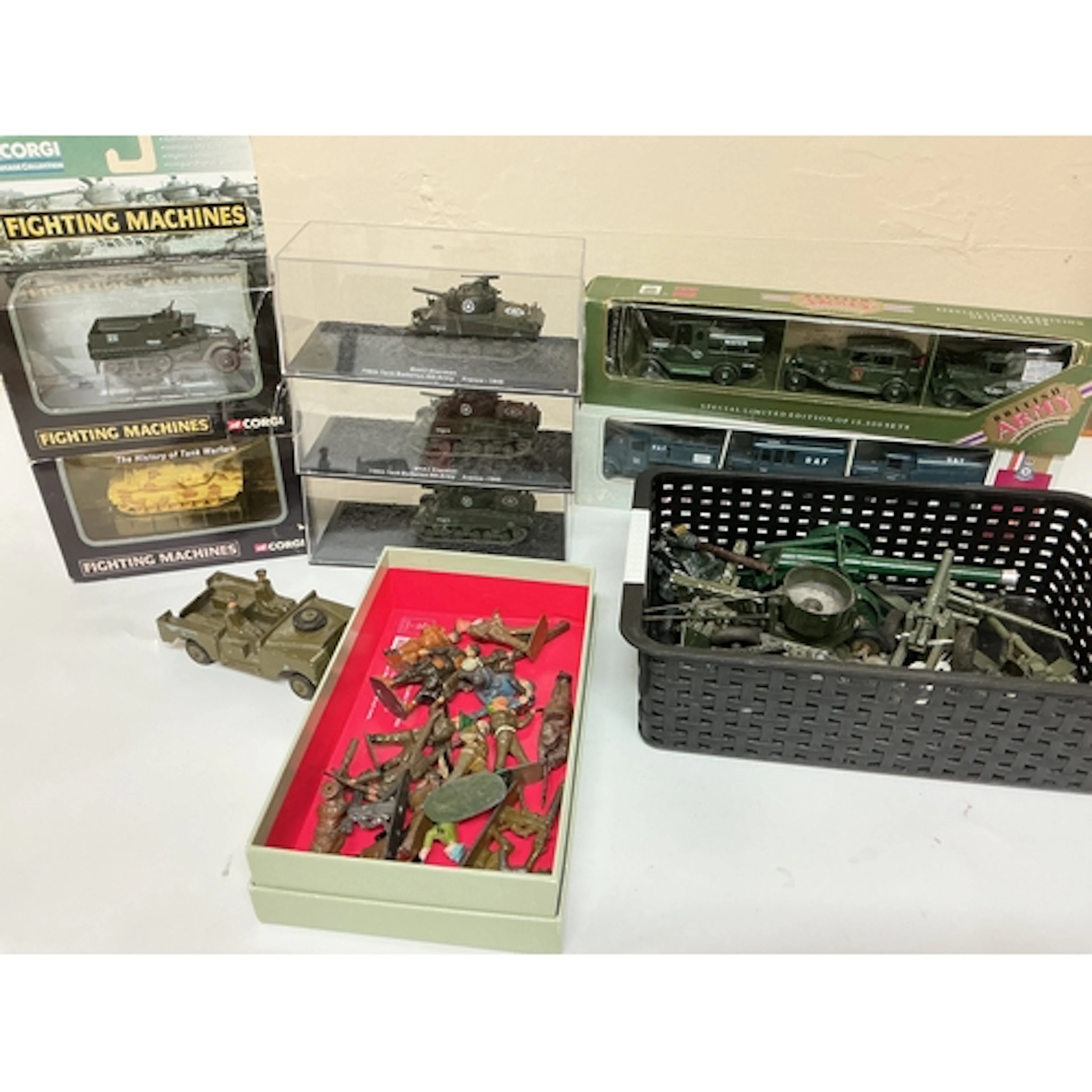 A Collection Of Boxed Corgi And Other Military Vehicles, plu...