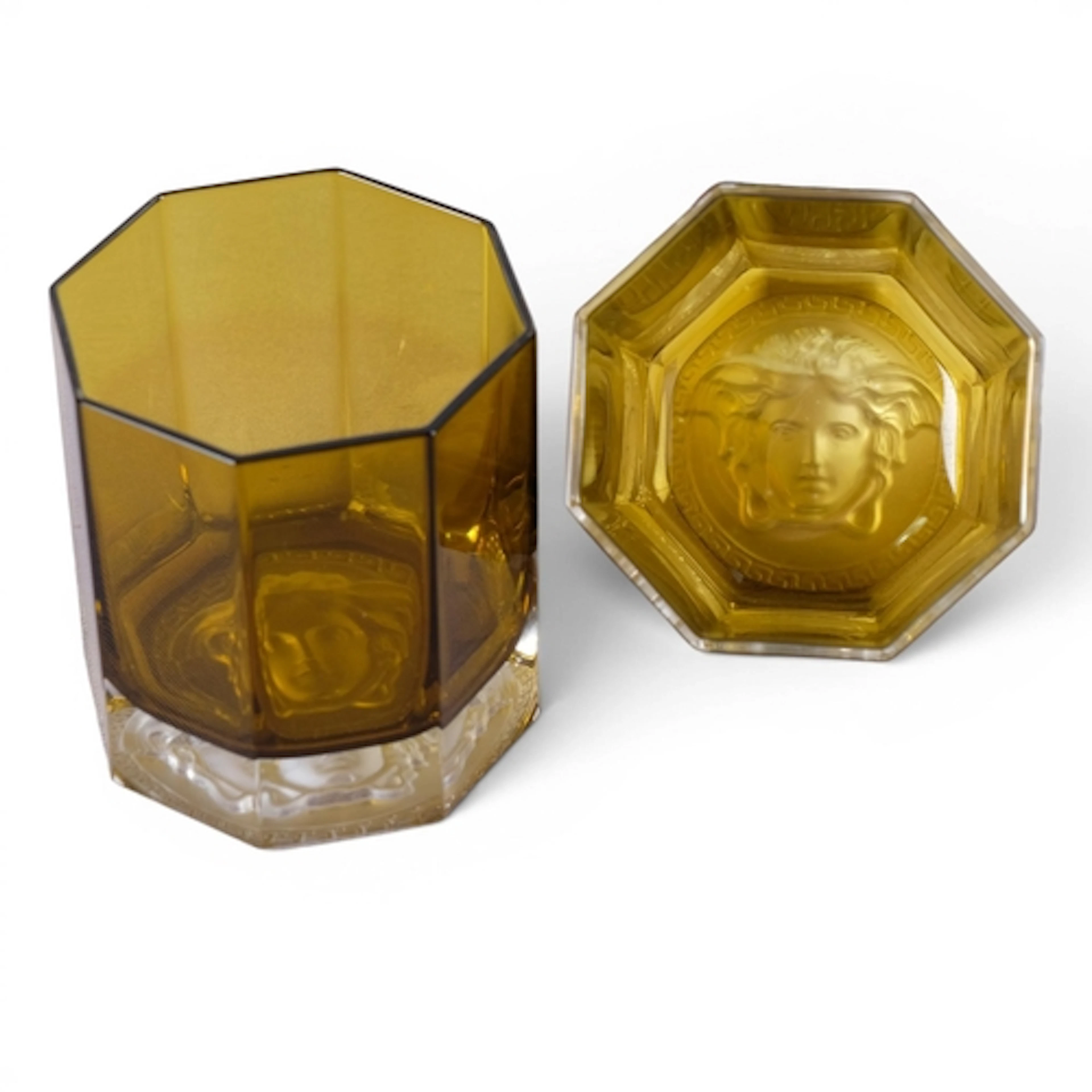 A pair of Versace for Rosenthal Lumiere whiskey tumblers, oc...