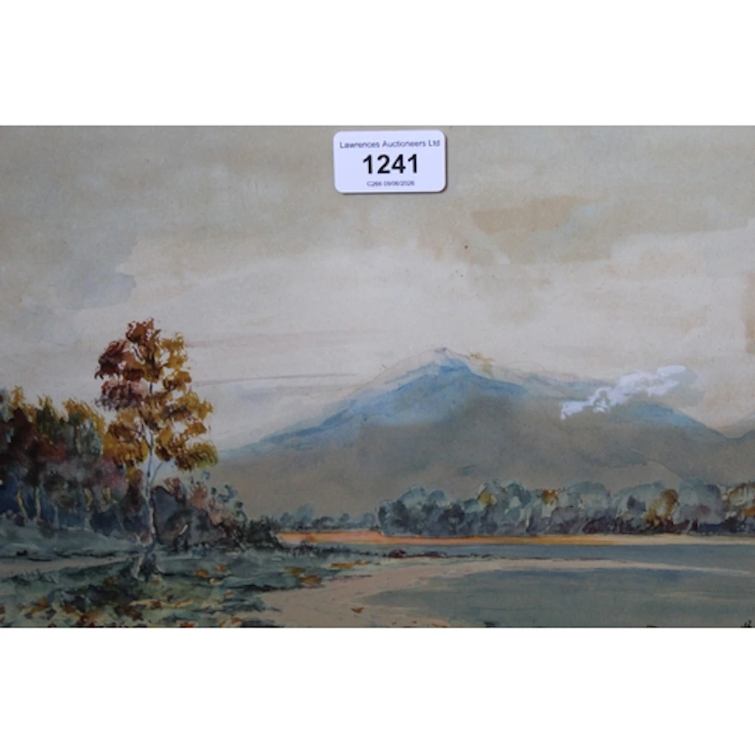 H. Billino, watercolour, view of Loch Katrine, signed, 20 x ...