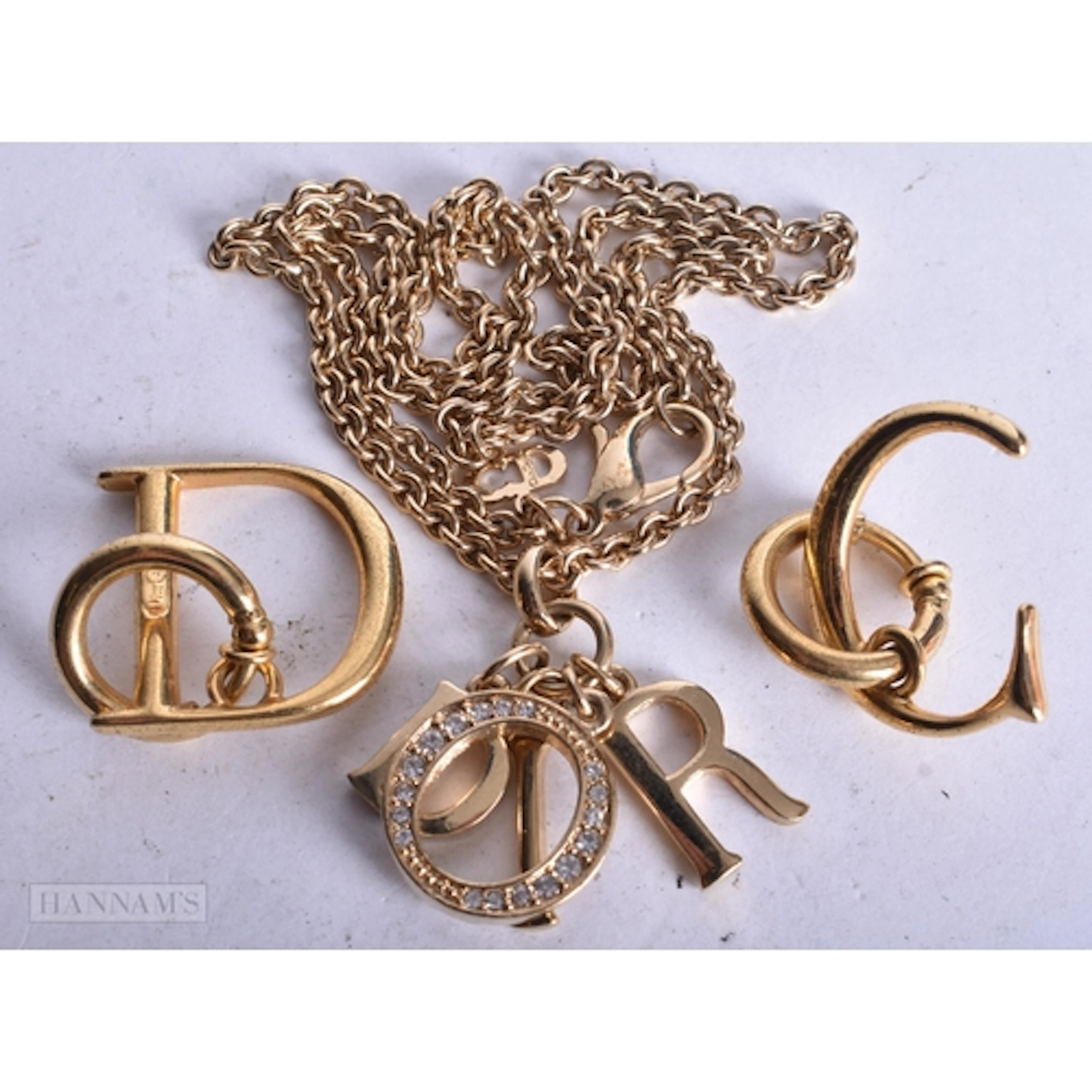 Collection of Christian Dior Gold Tone Jewellery inc. Neckla...