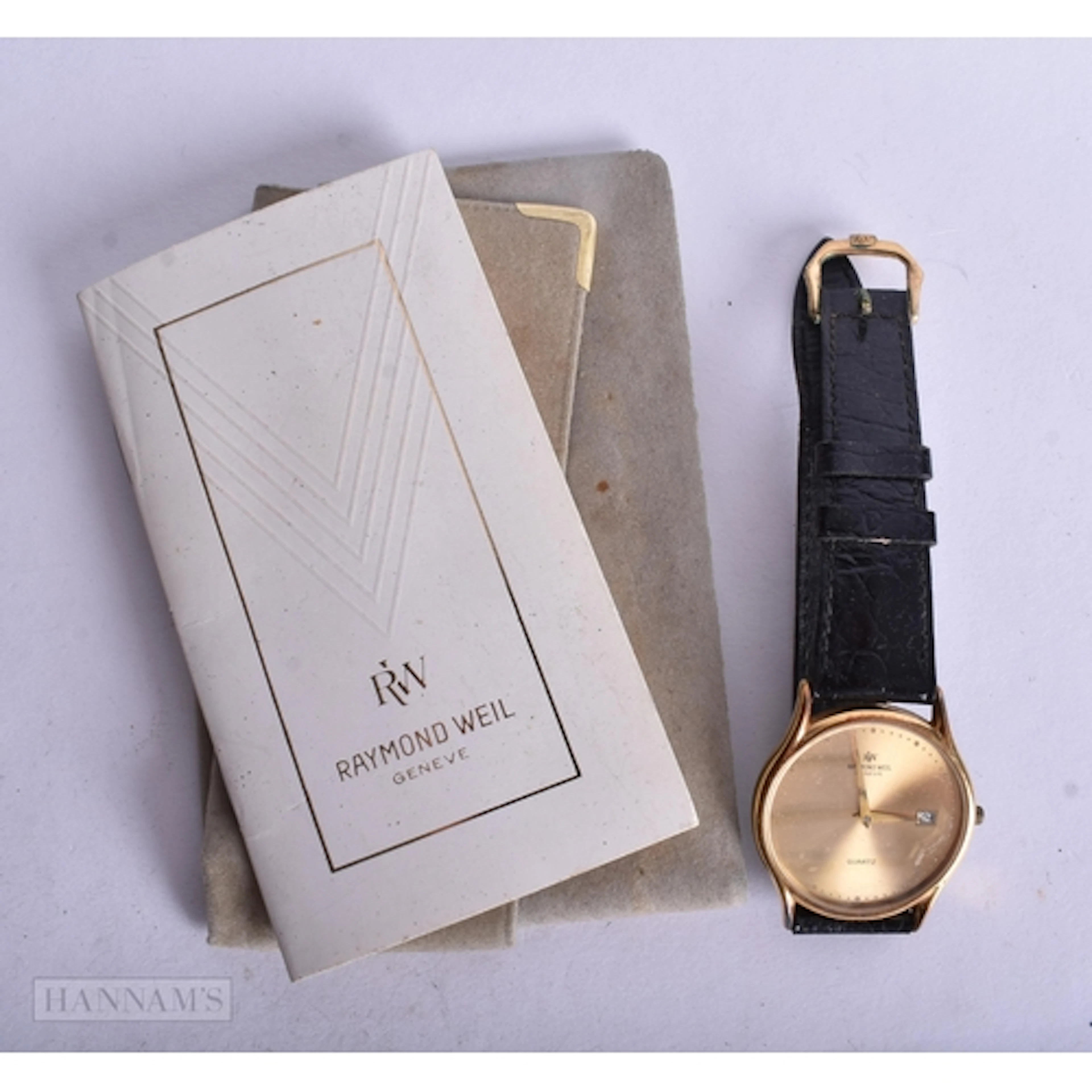 A RAYMOND WEIL WRIST WATCH. Untested. 2.75 cm wide.