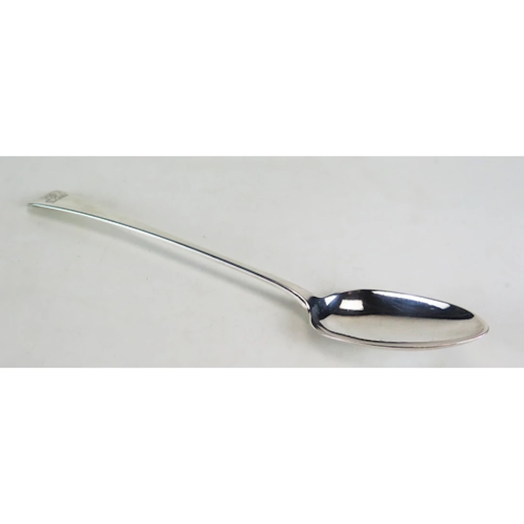 A George III silver serving spoon, maker Richard Crossley & ...