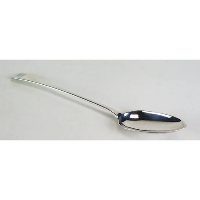 A George III silver serving spoon, maker Richard Crossley & ...