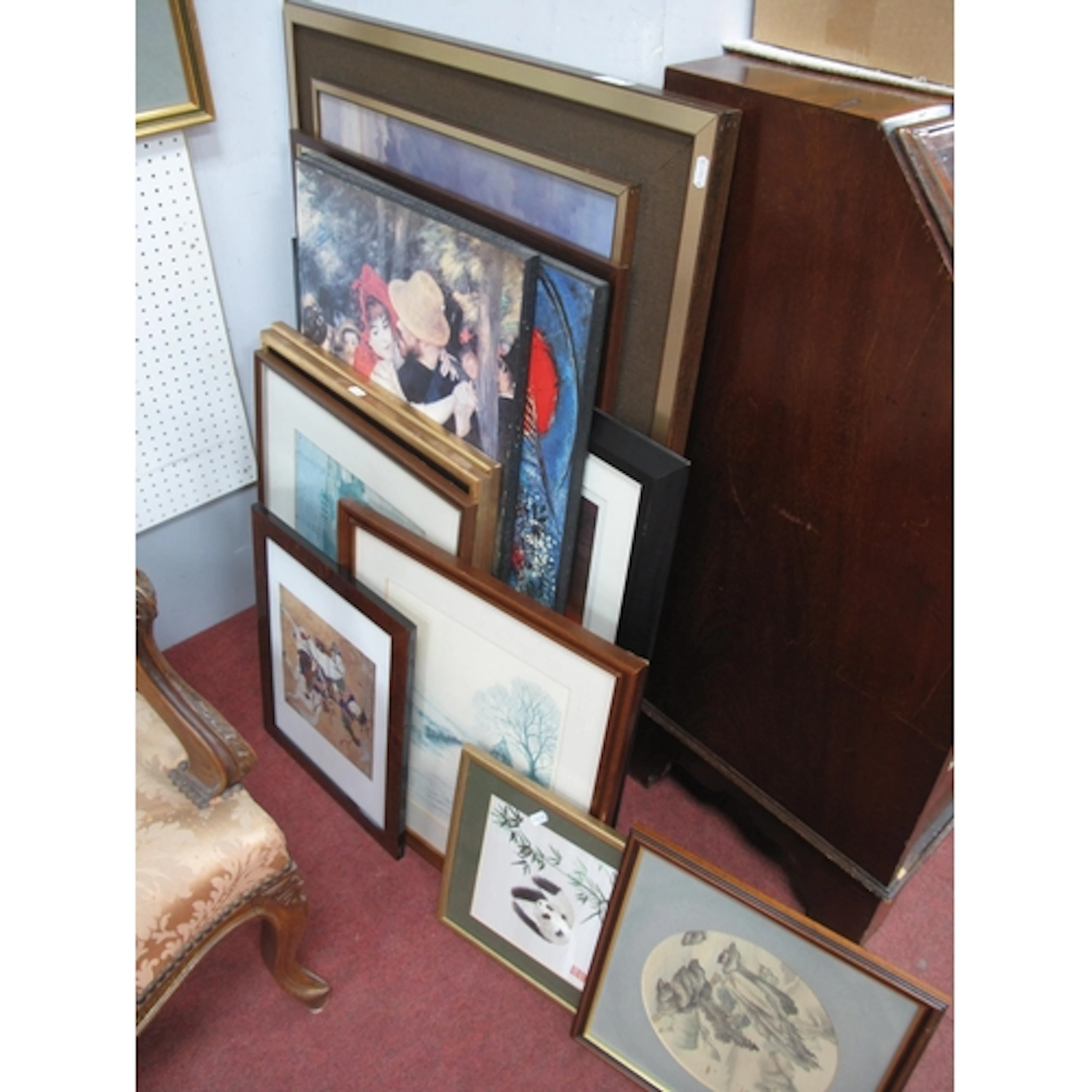 Quantity of decorative prints and artwork, including Collett...