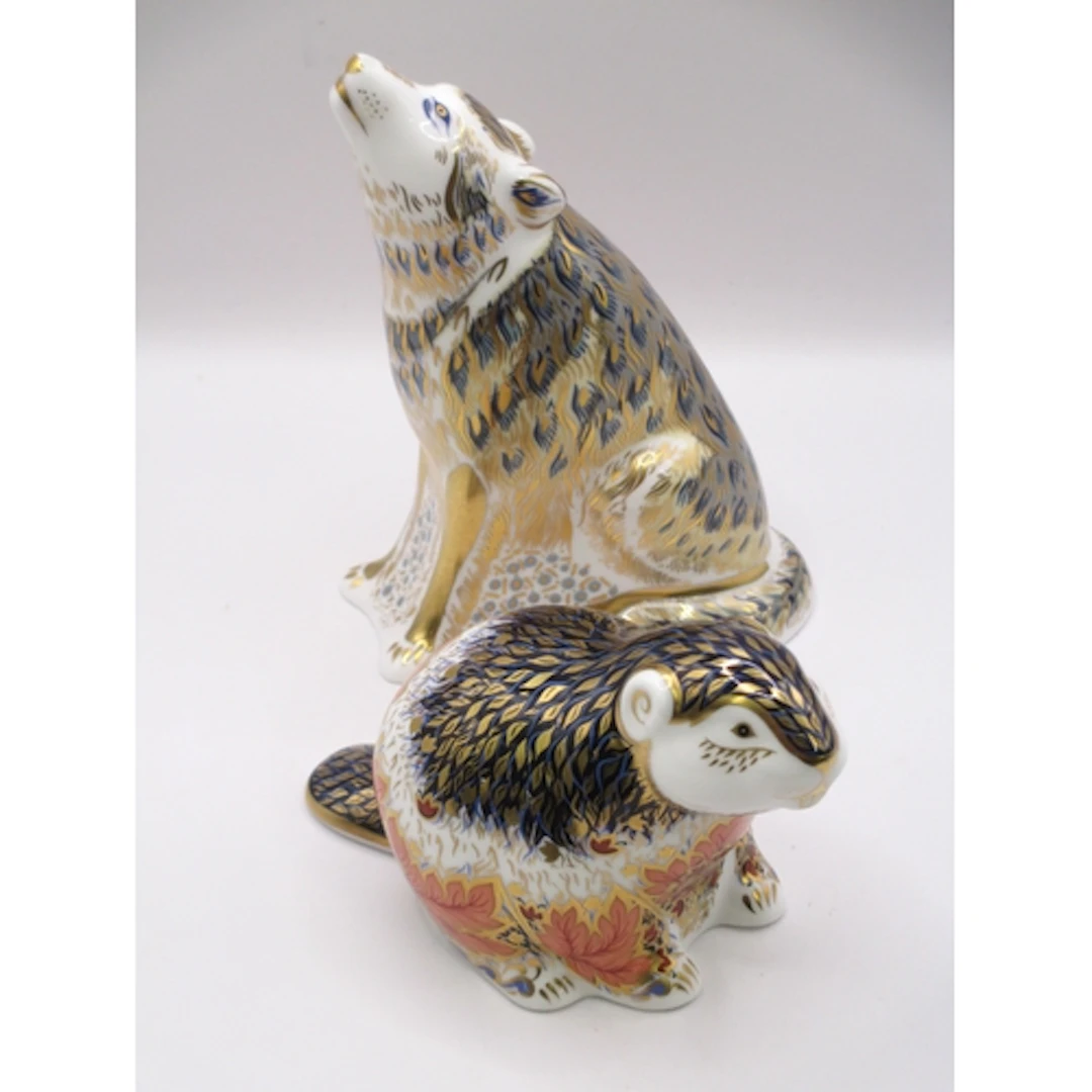 Royal Crown Derby paperweight ' Wolf ' Limited Edition No. 1...