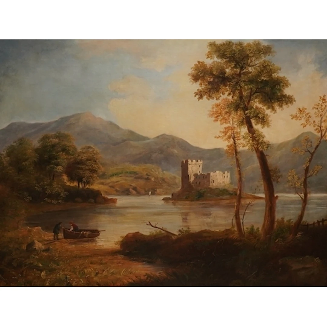 British School, 19th century, Scottish loch scene, possibly ...