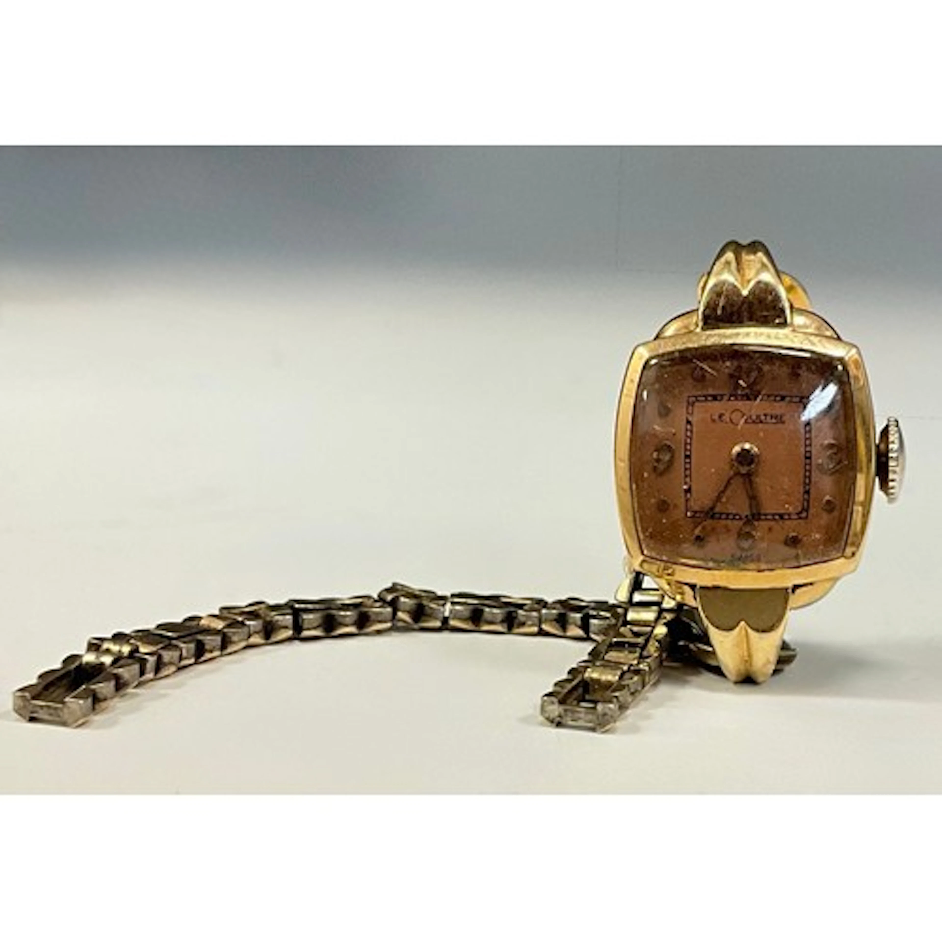 Jaeger-LeCoultre - a 14ct gold cased cocktail watch head, r...
