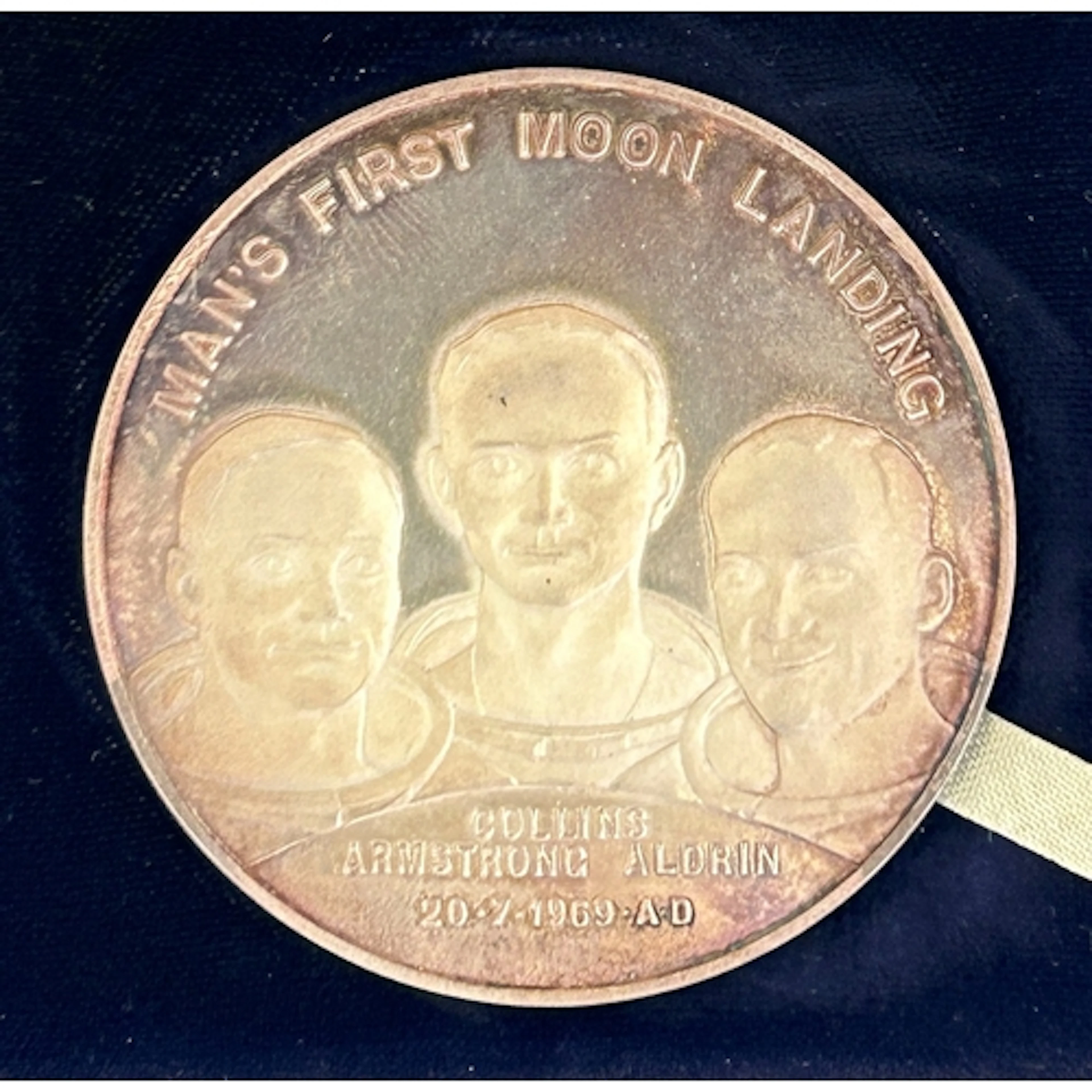1969 Man’s First Moon Landing sterling silver commemorative ...