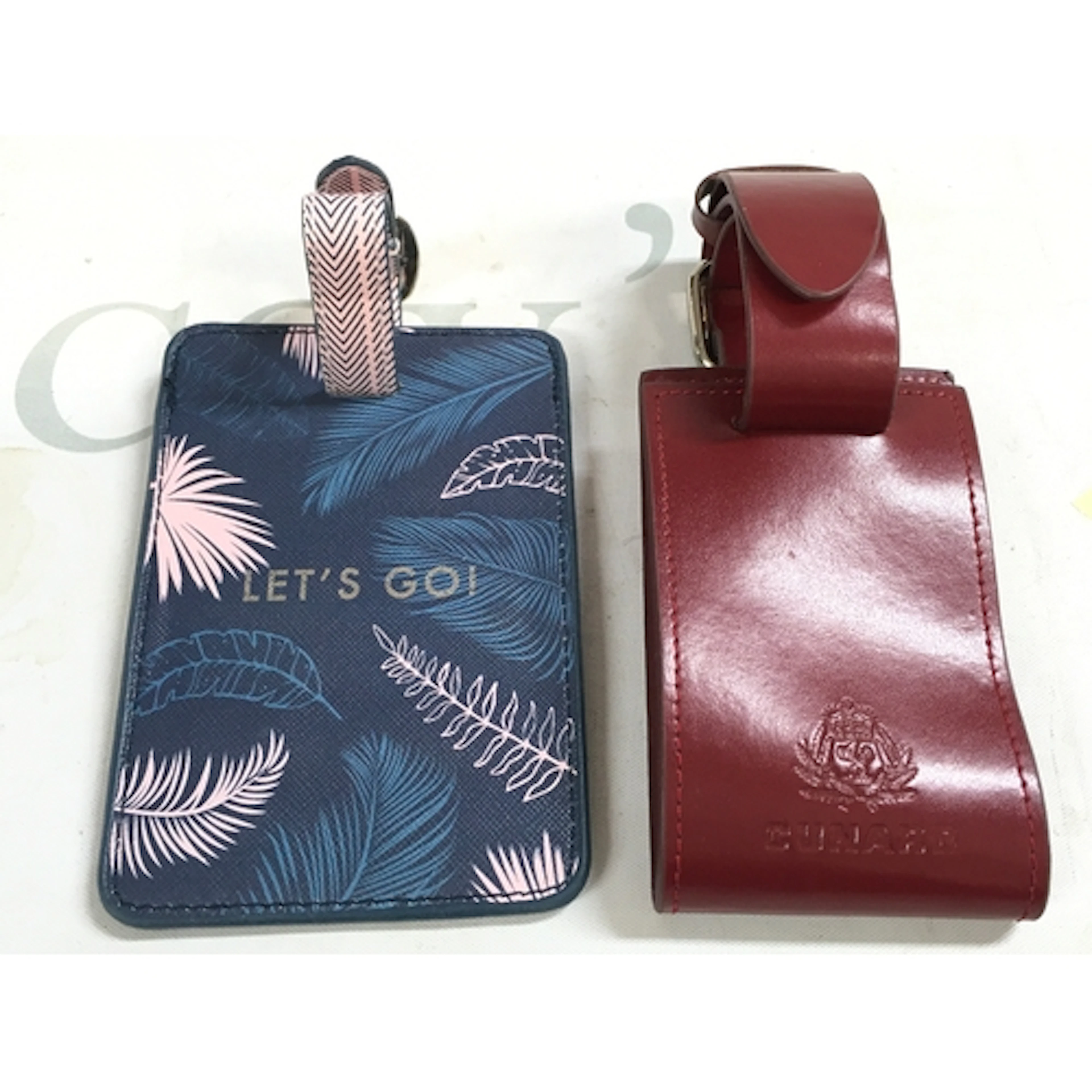 Cunard Aquascutum luggage tag leather and other let’s go
