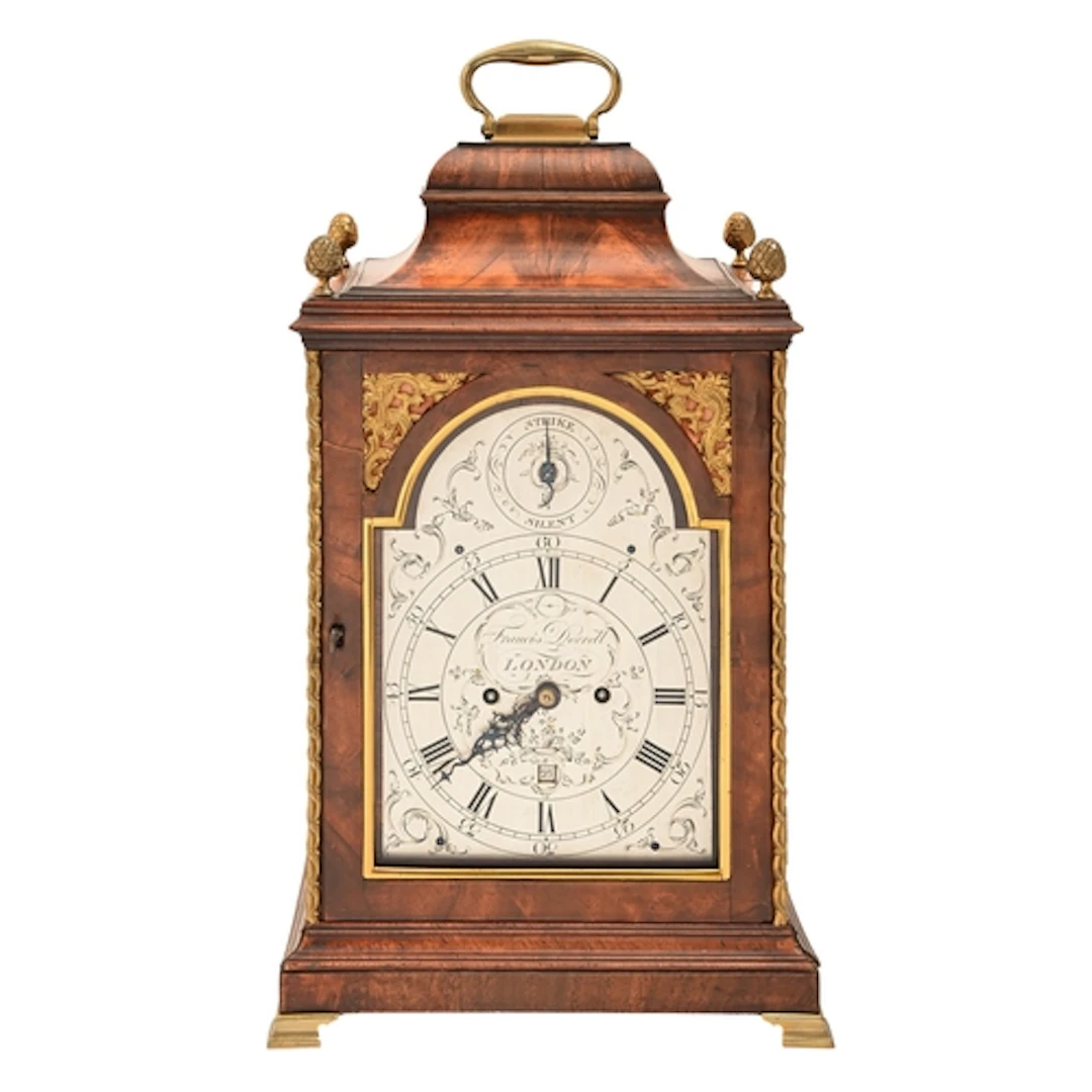 A George III mahogany bracket clock, Francis Dorrell, London...