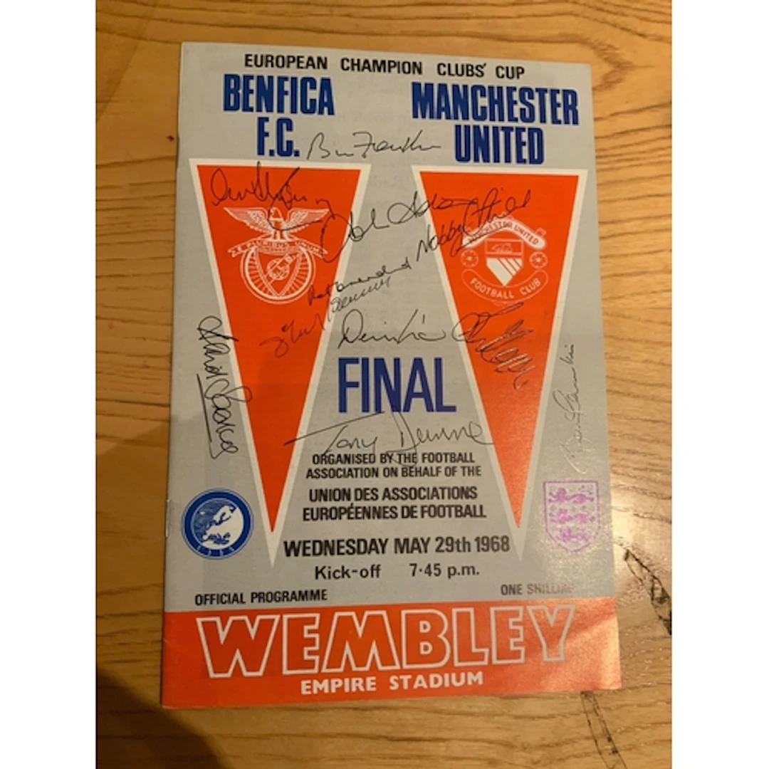 1968 Manchester United European Cup Winners Signed Programme...