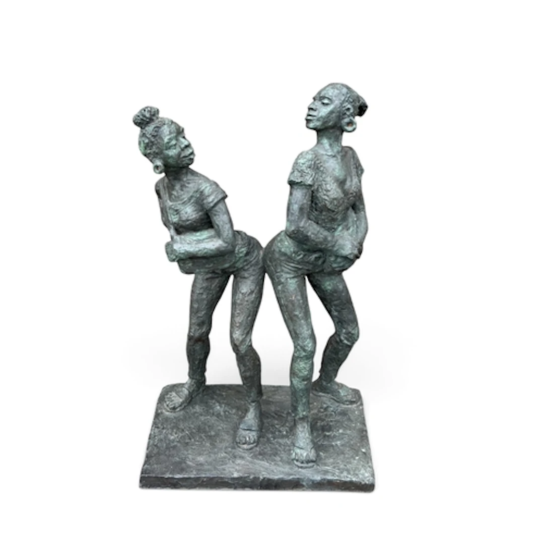 GERDA RUBENSTEIN (DUTSCH, 1931-2022): 'TWO SCHOOL GIRLS' Ini...
