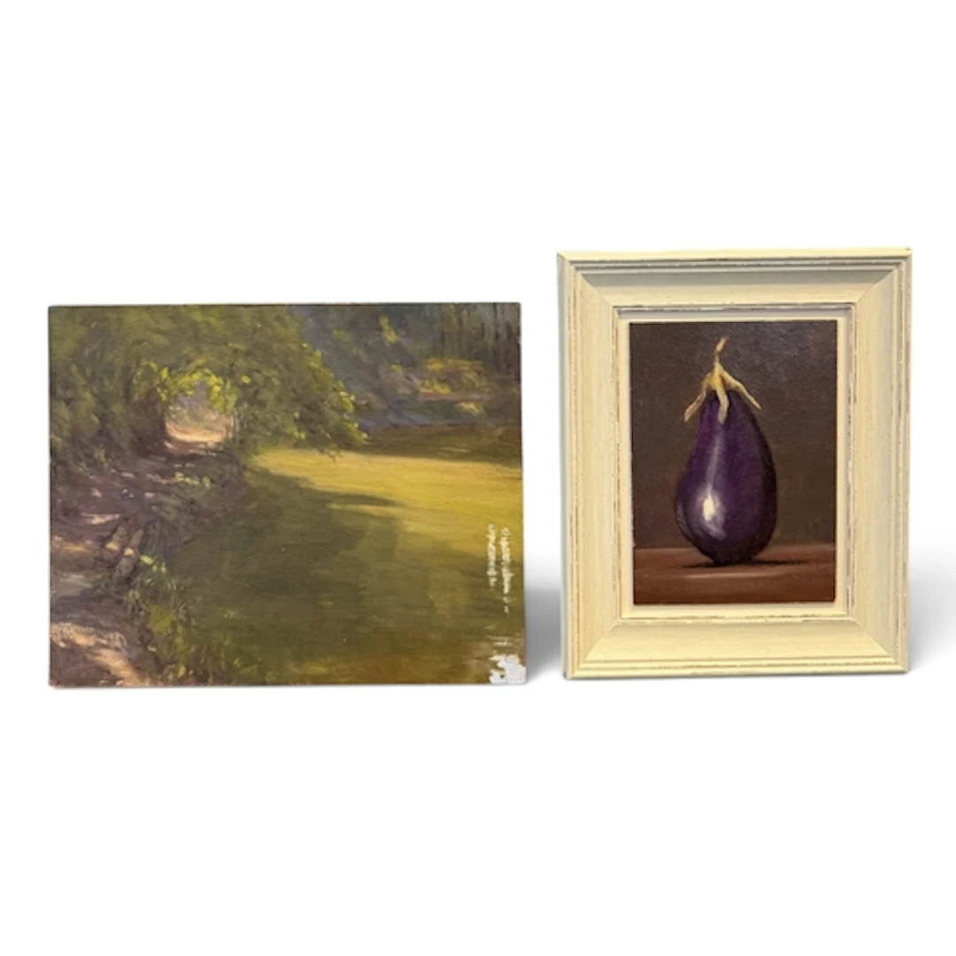 SARAH LANGMAN, 21ST CENTURY: WIMBLEDON PARK LAKE, SIGNED, OI...