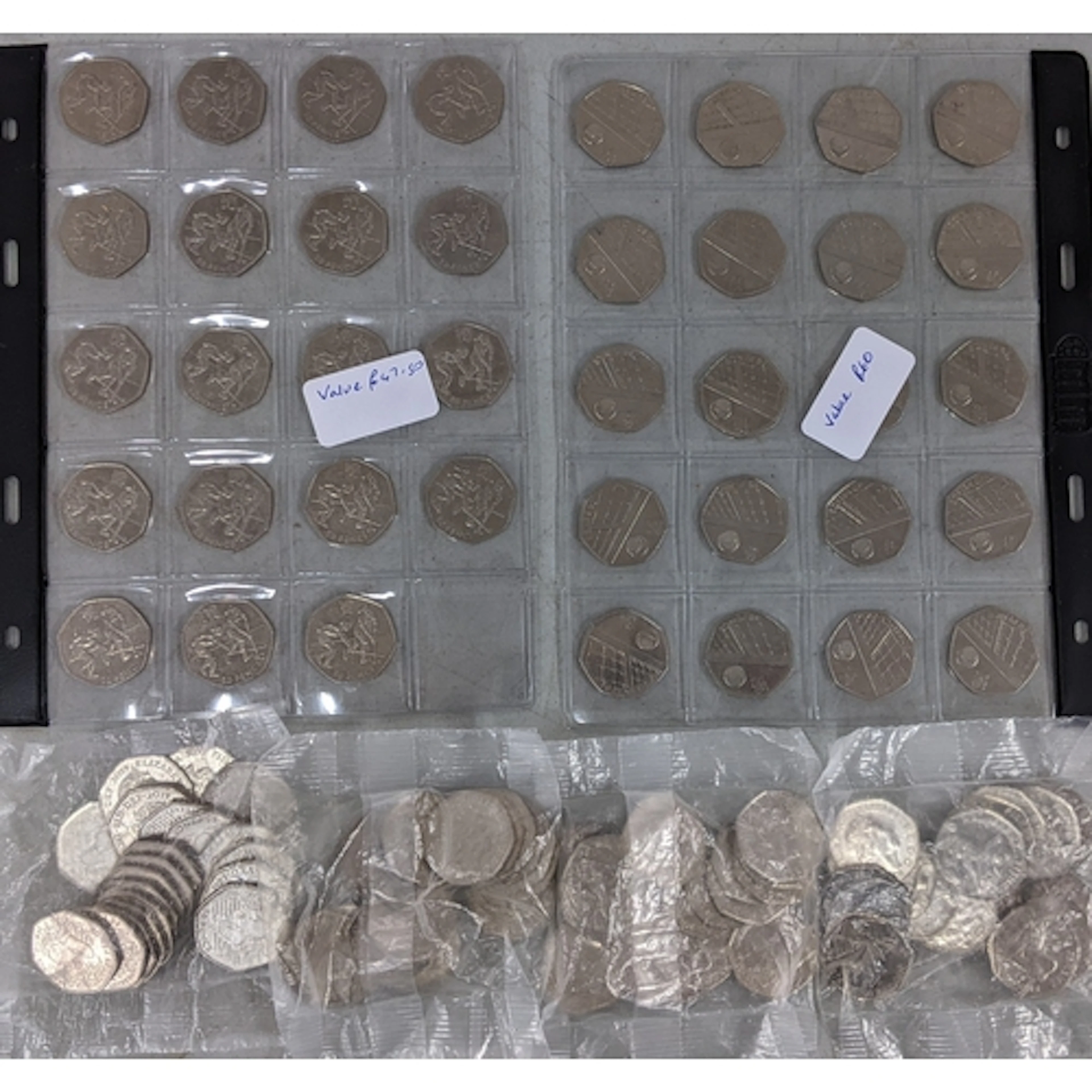 One hundred and forty 50p coins to include Olympics Hockey, ...