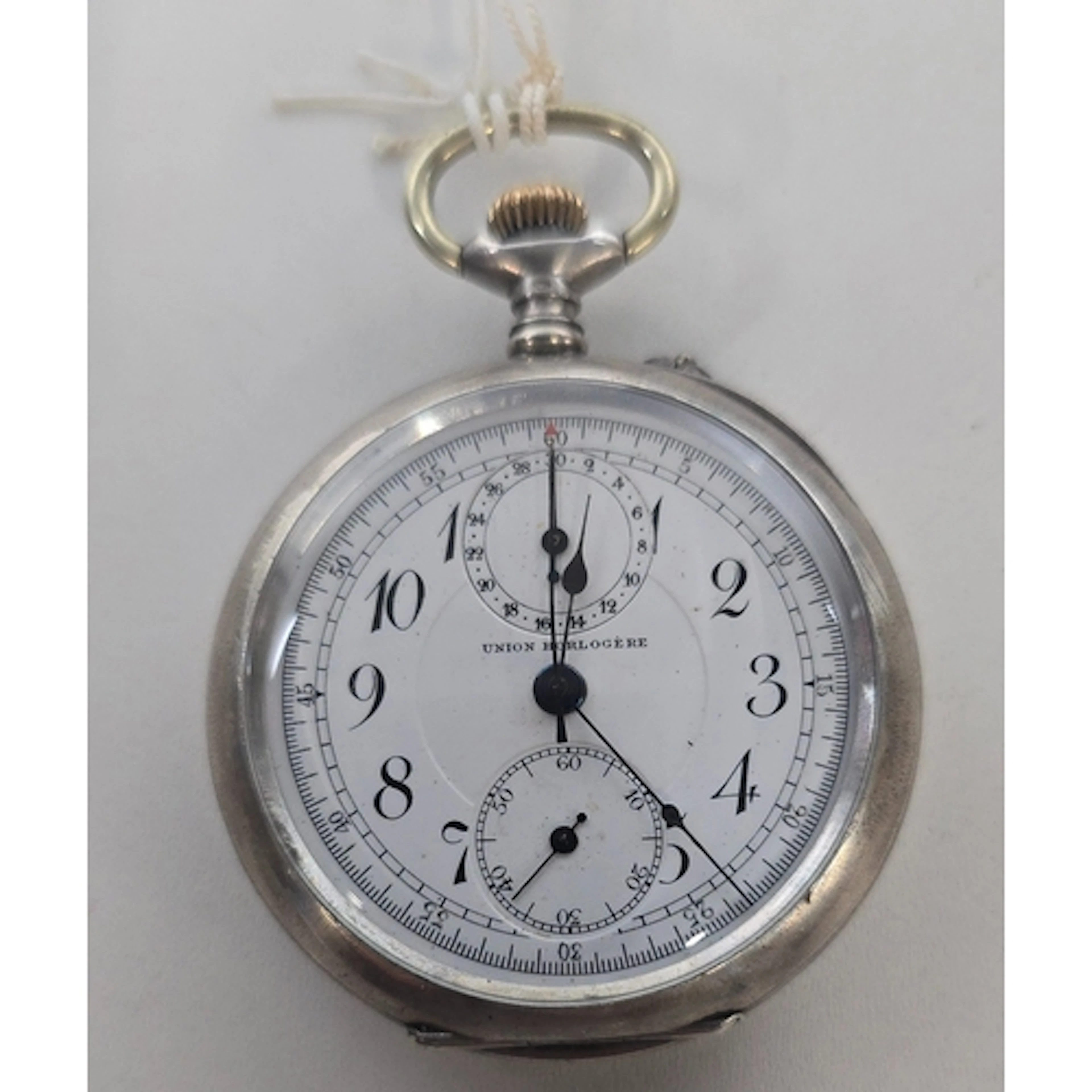 A Swiss chronometer pocket watch by "Union Horlogere" with 8...